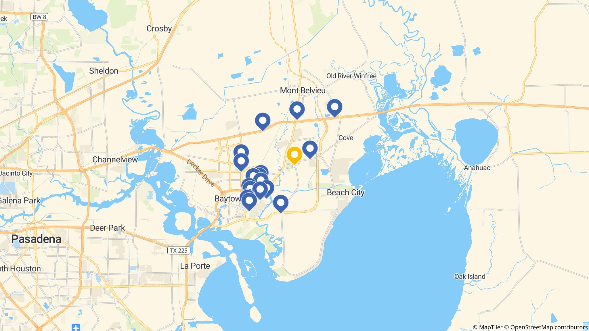 Street map of the ATM area