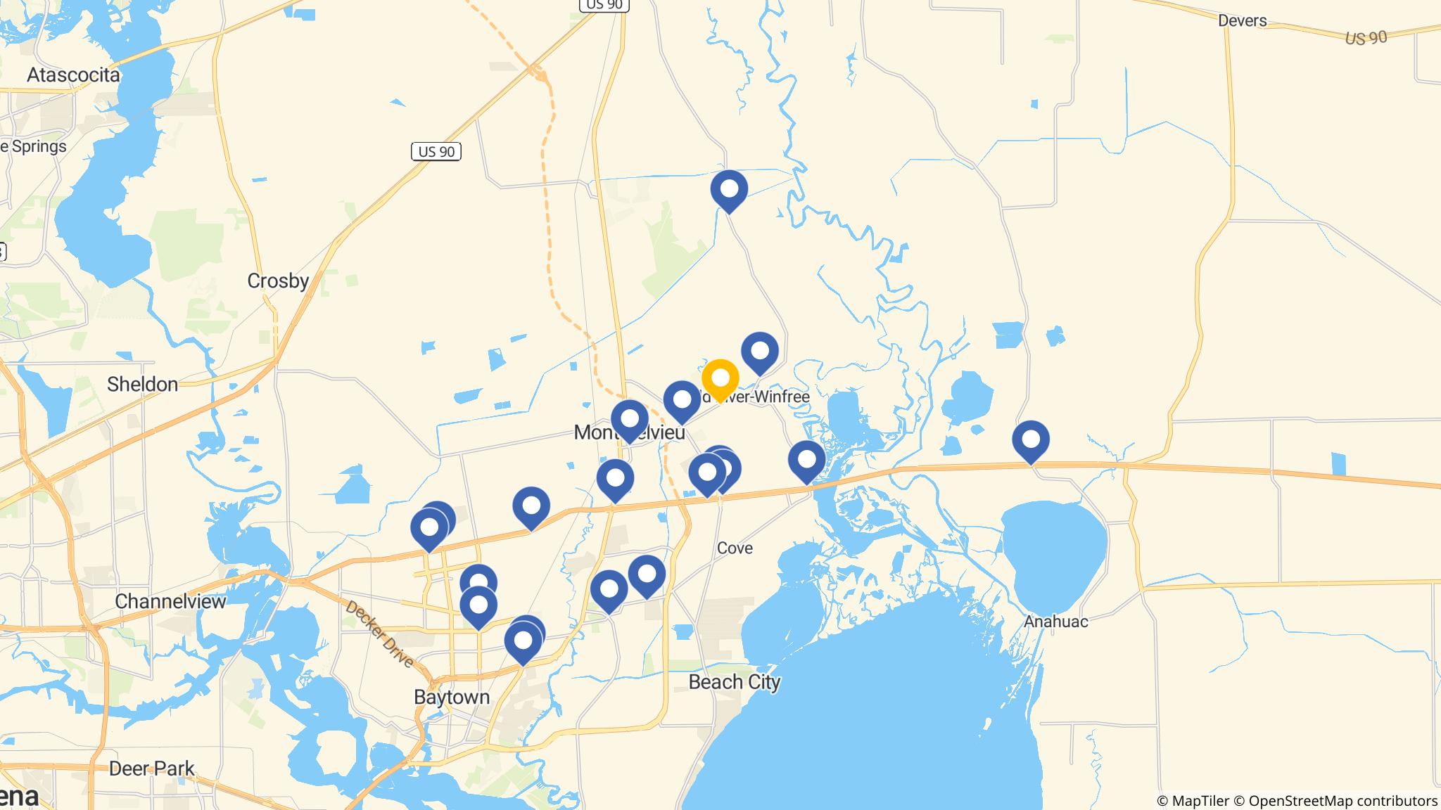Street map of the ATM area
