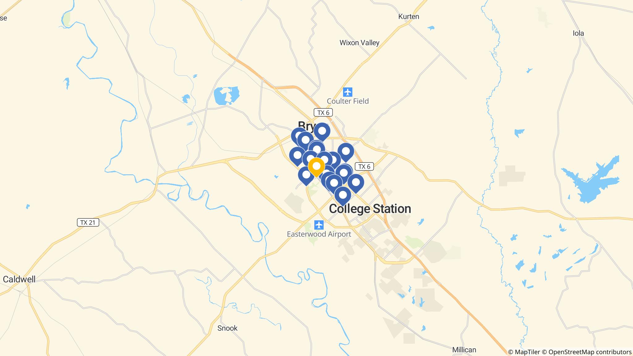 Street map of the ATM area