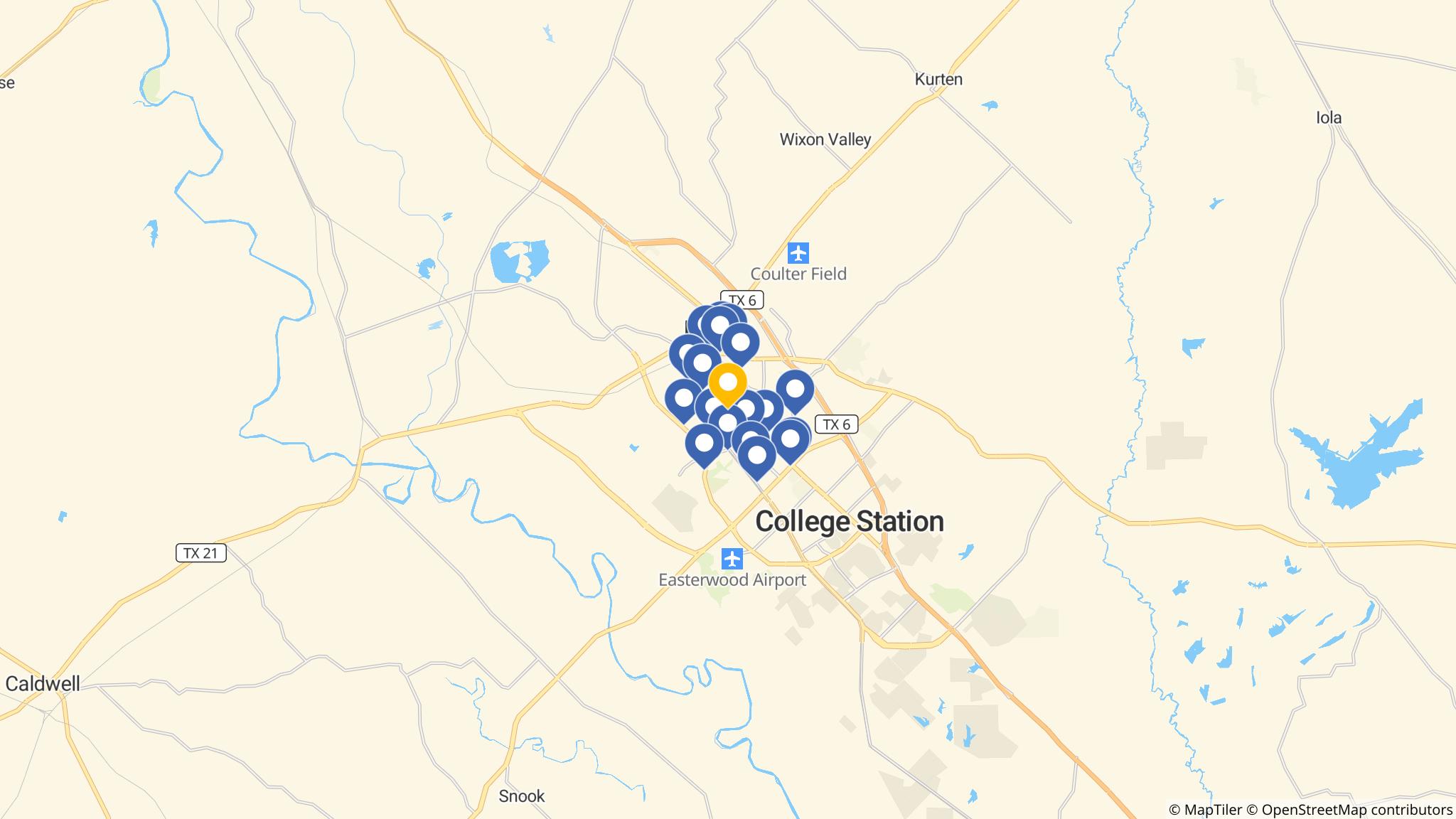Street map of the ATM area