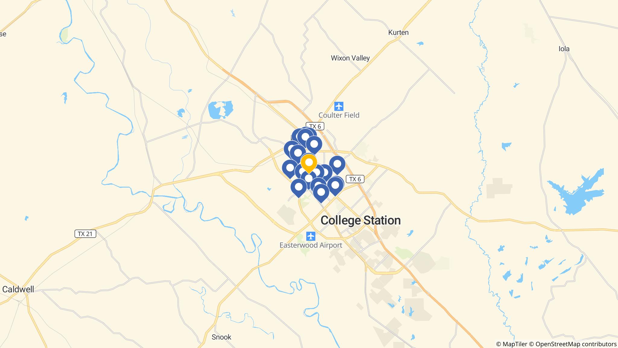 Street map of the ATM area