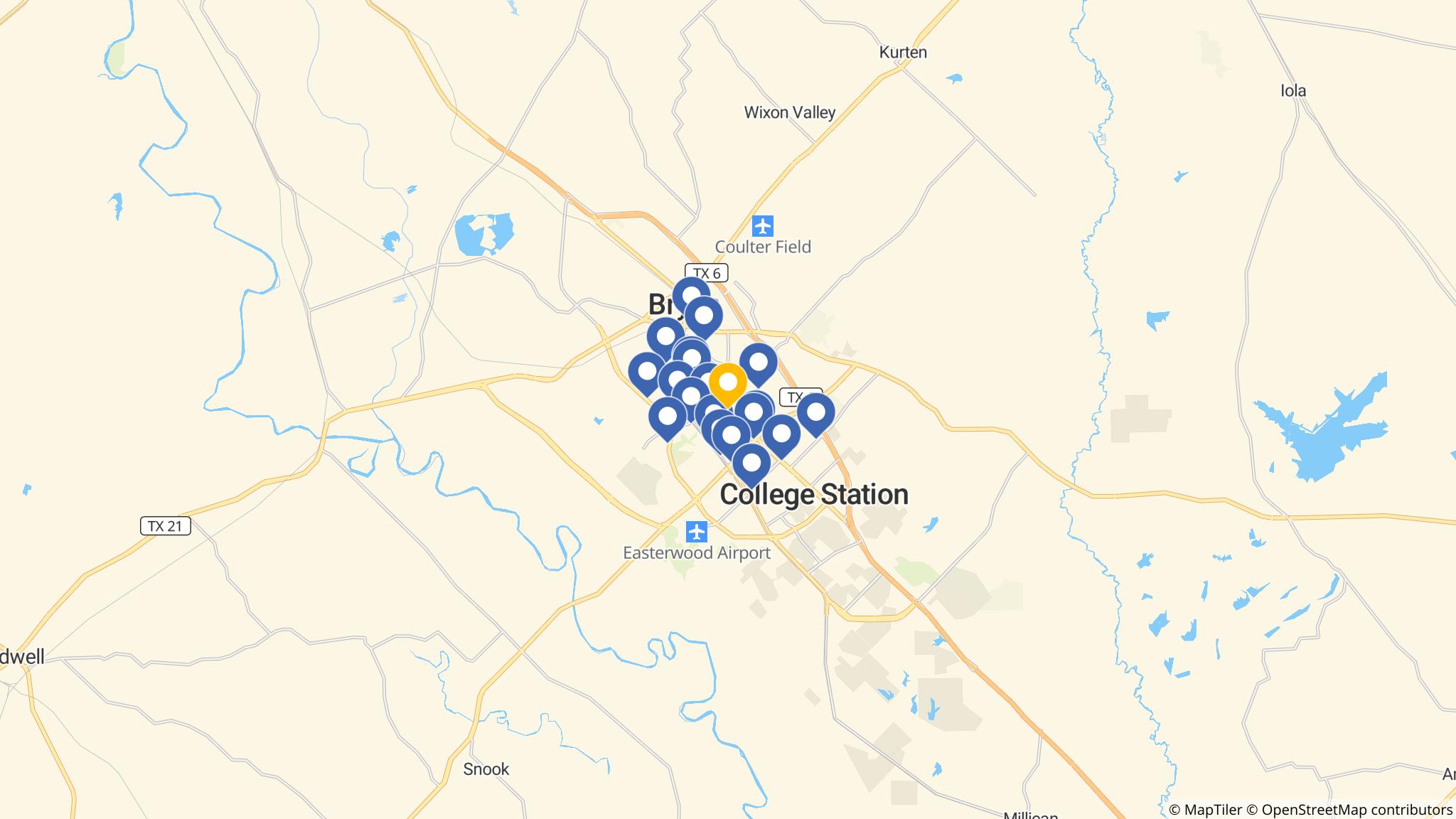 Street map of the ATM area