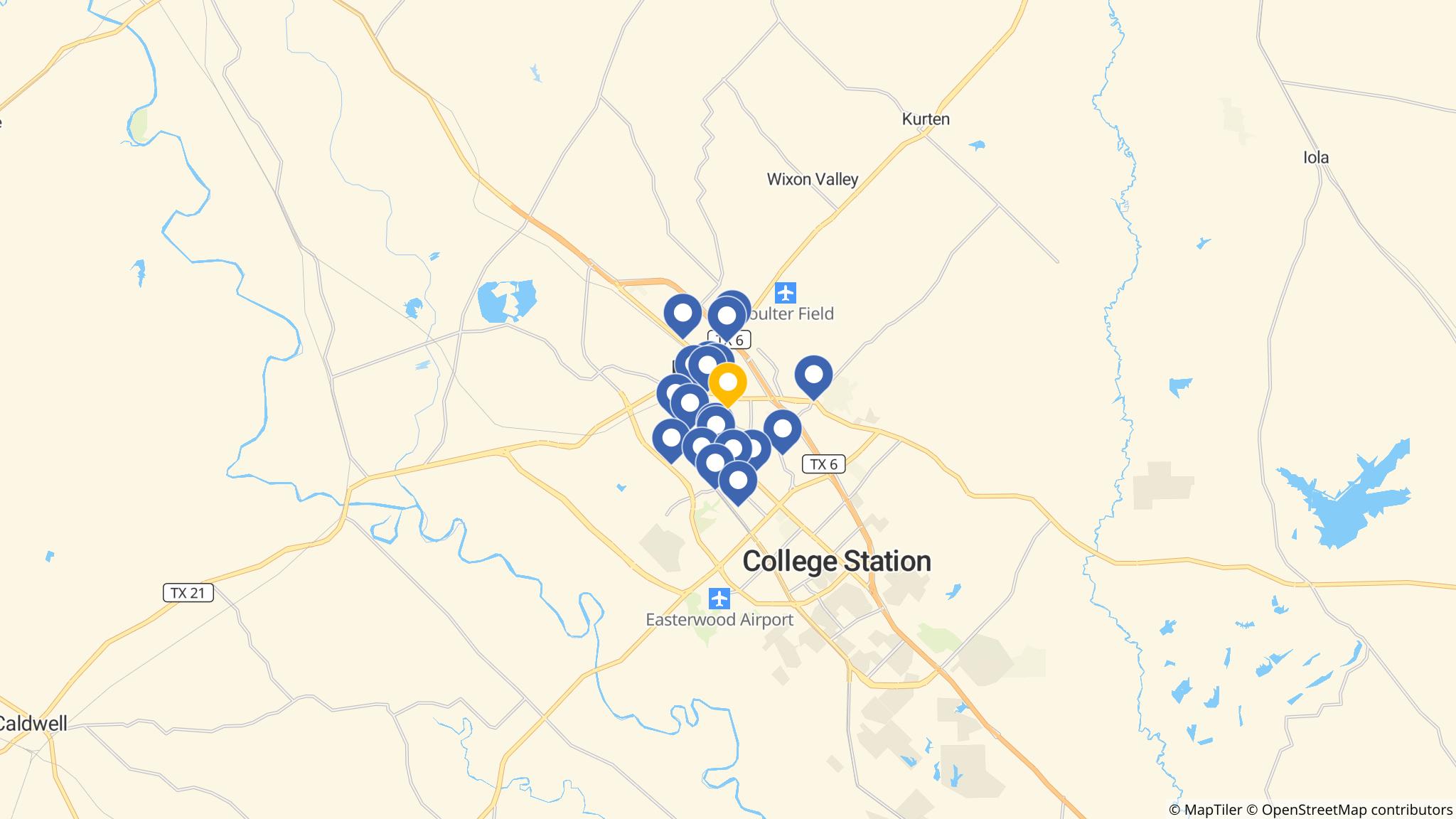Street map of the ATM area