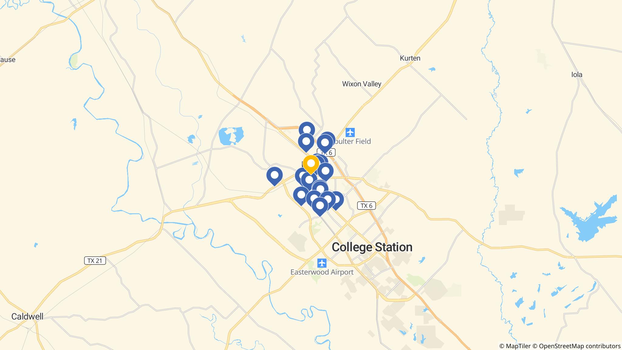 Street map of the ATM area