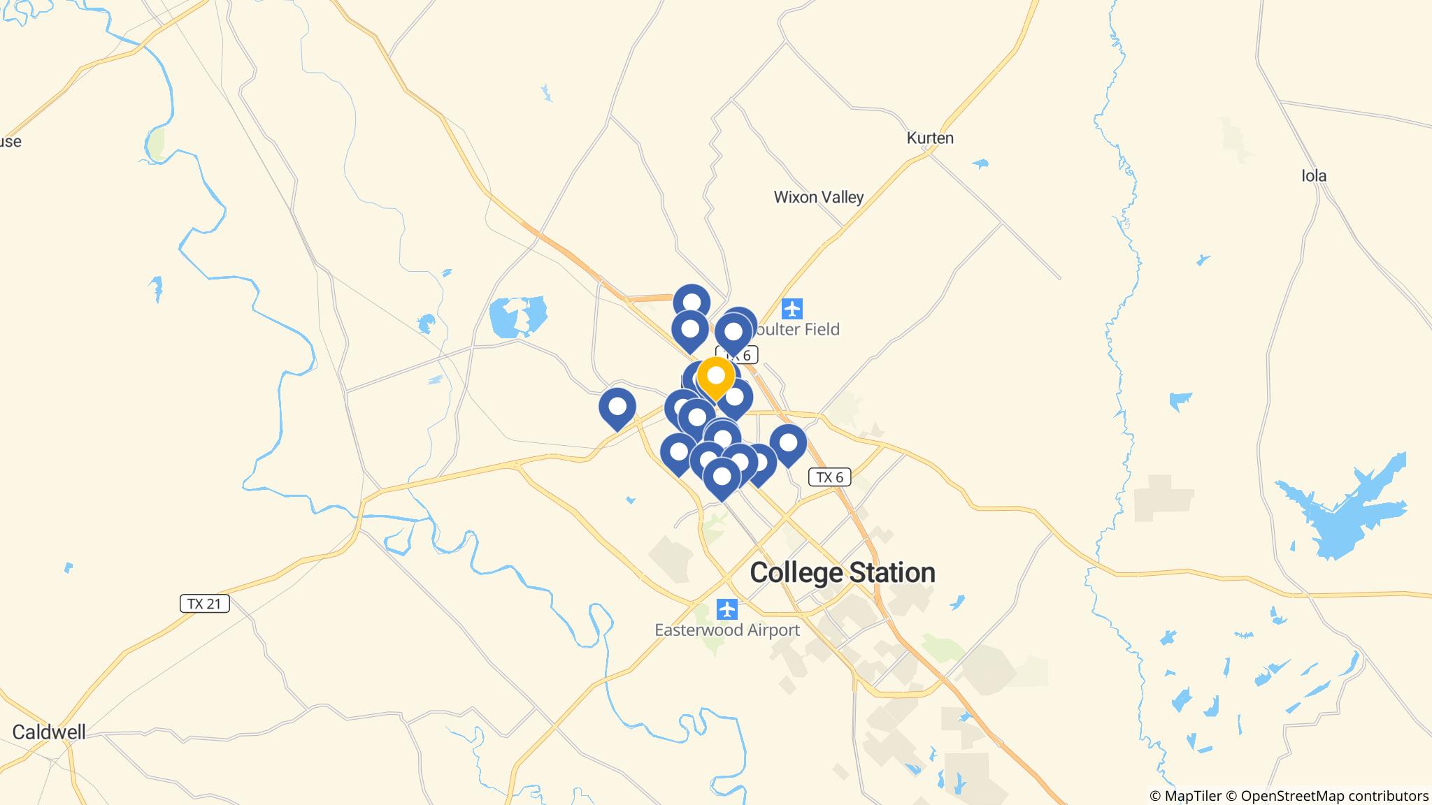 Street map of the ATM area