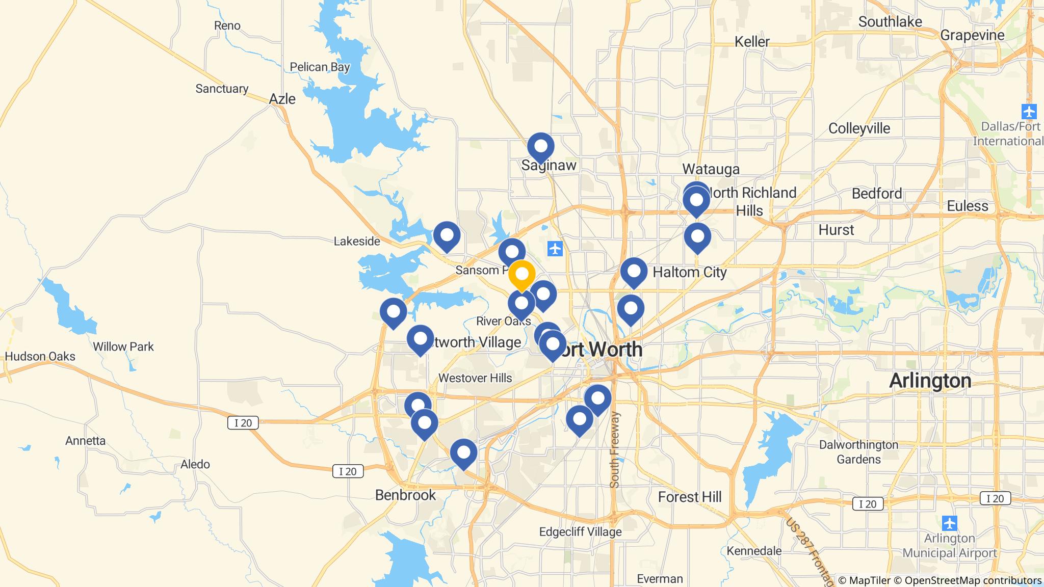 Street map of the ATM area