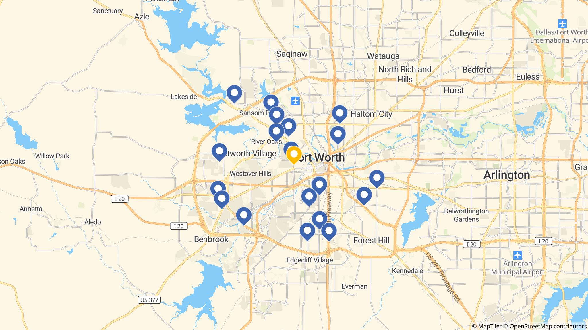 Street map of the ATM area