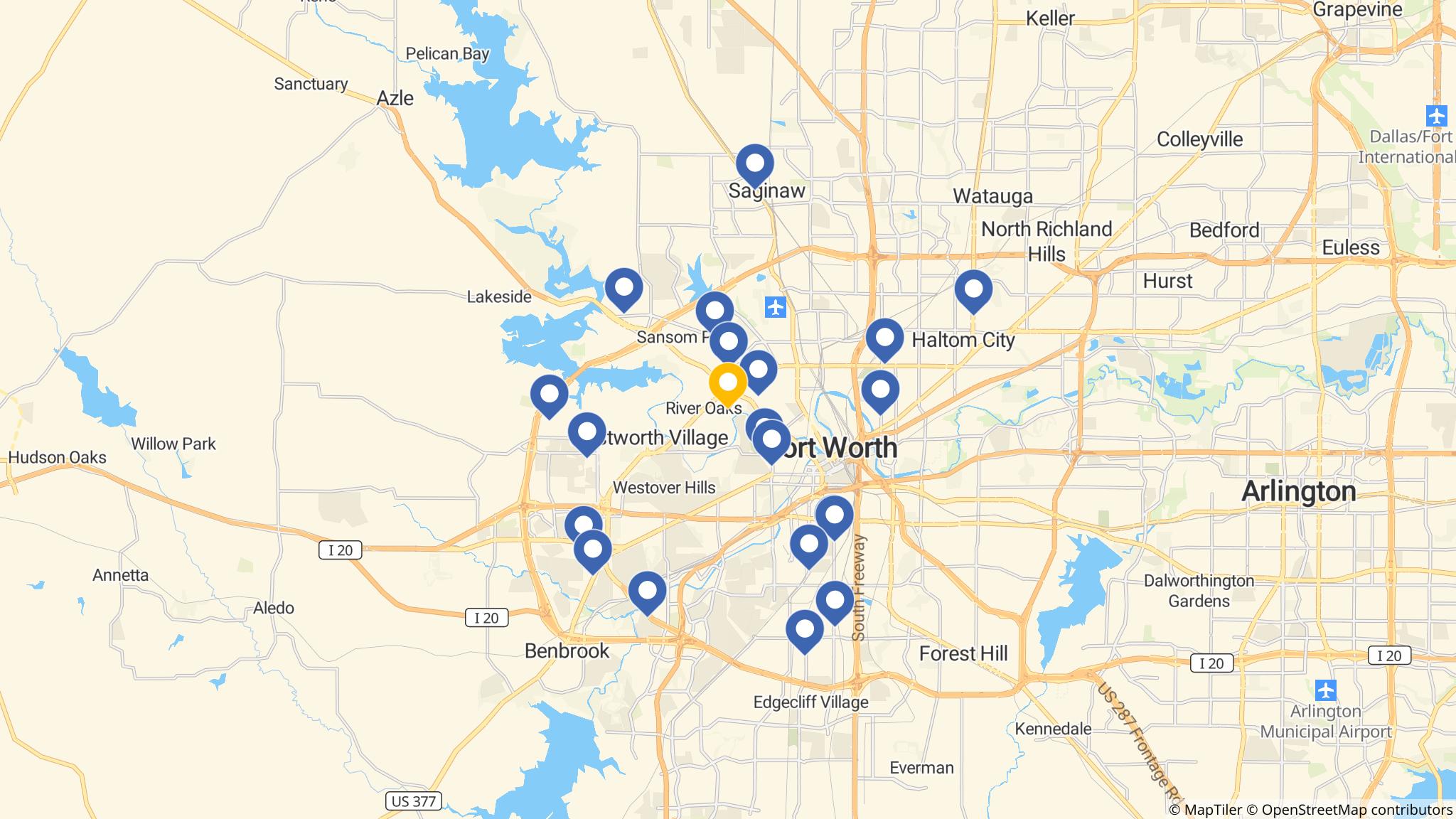 Street map of the ATM area