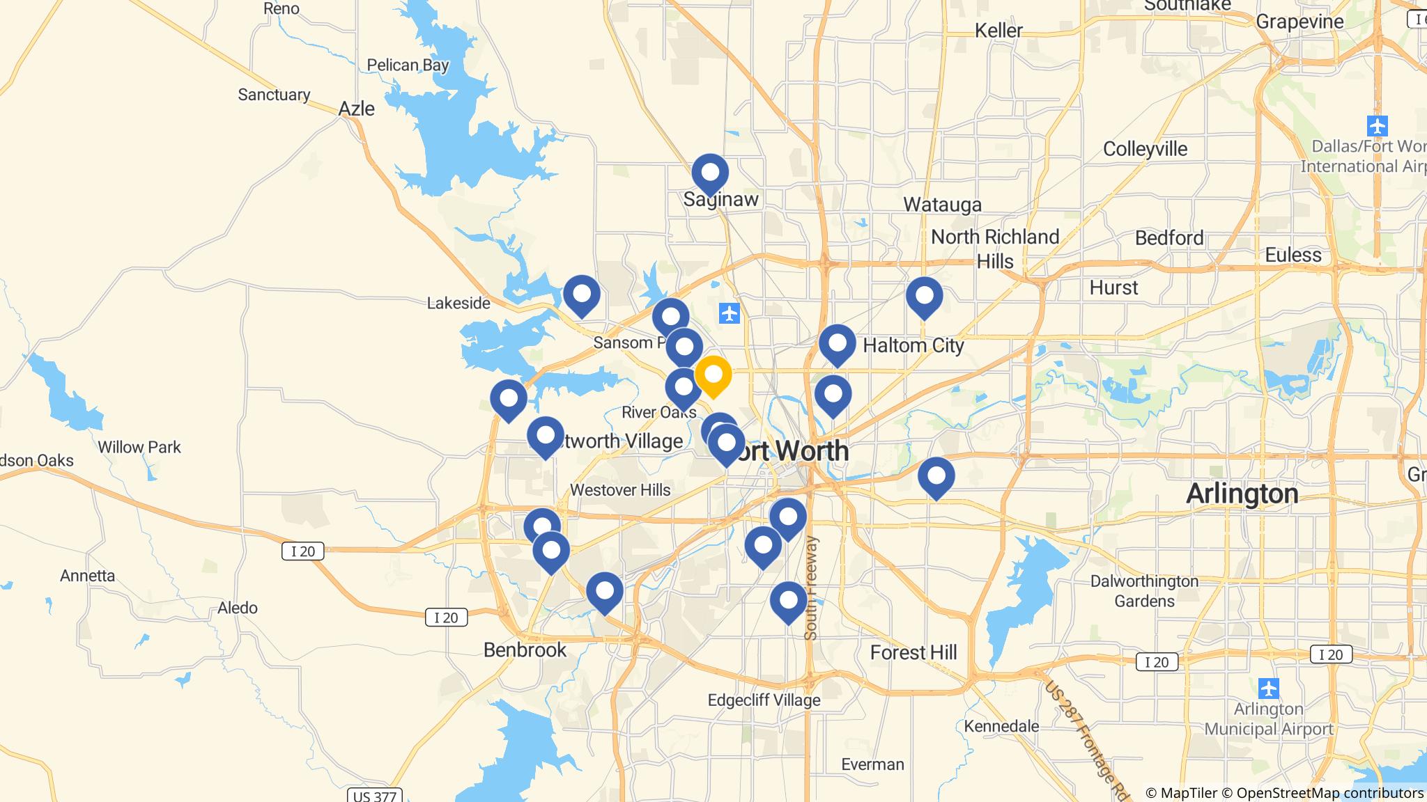 Street map of the ATM area