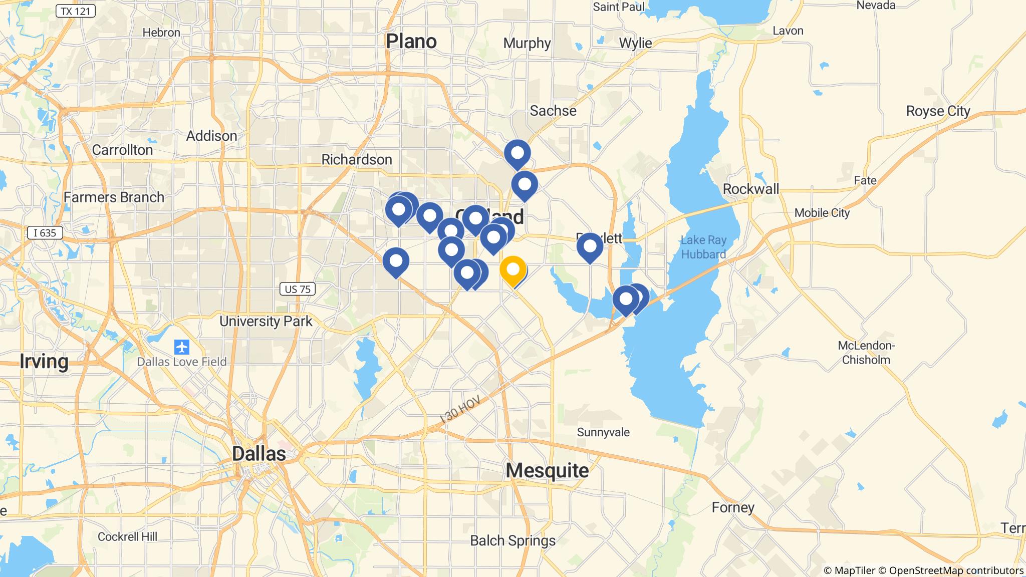 Street map of the ATM area