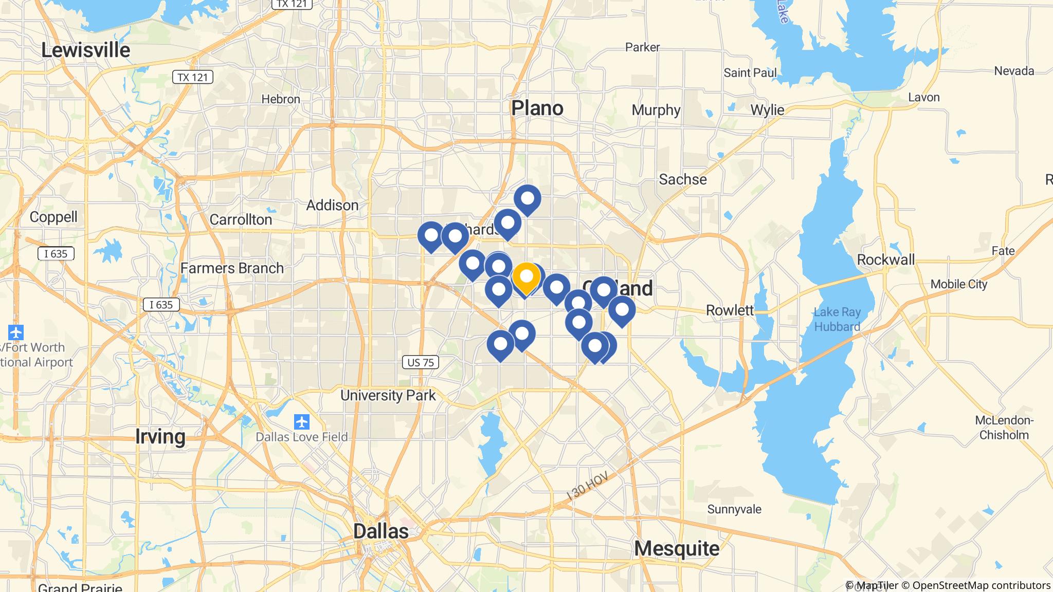 Street map of the ATM area