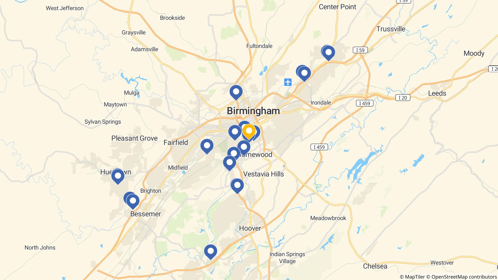 Street map of the ATM area