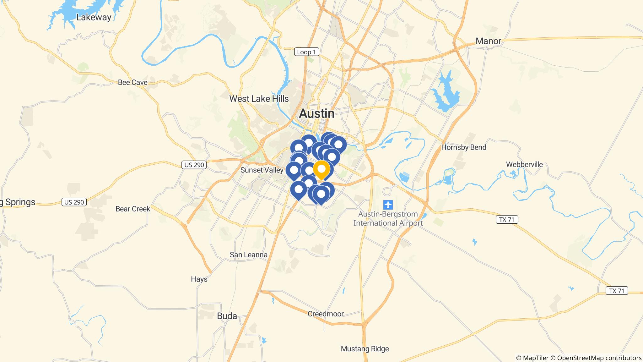 Street map of the ATM area