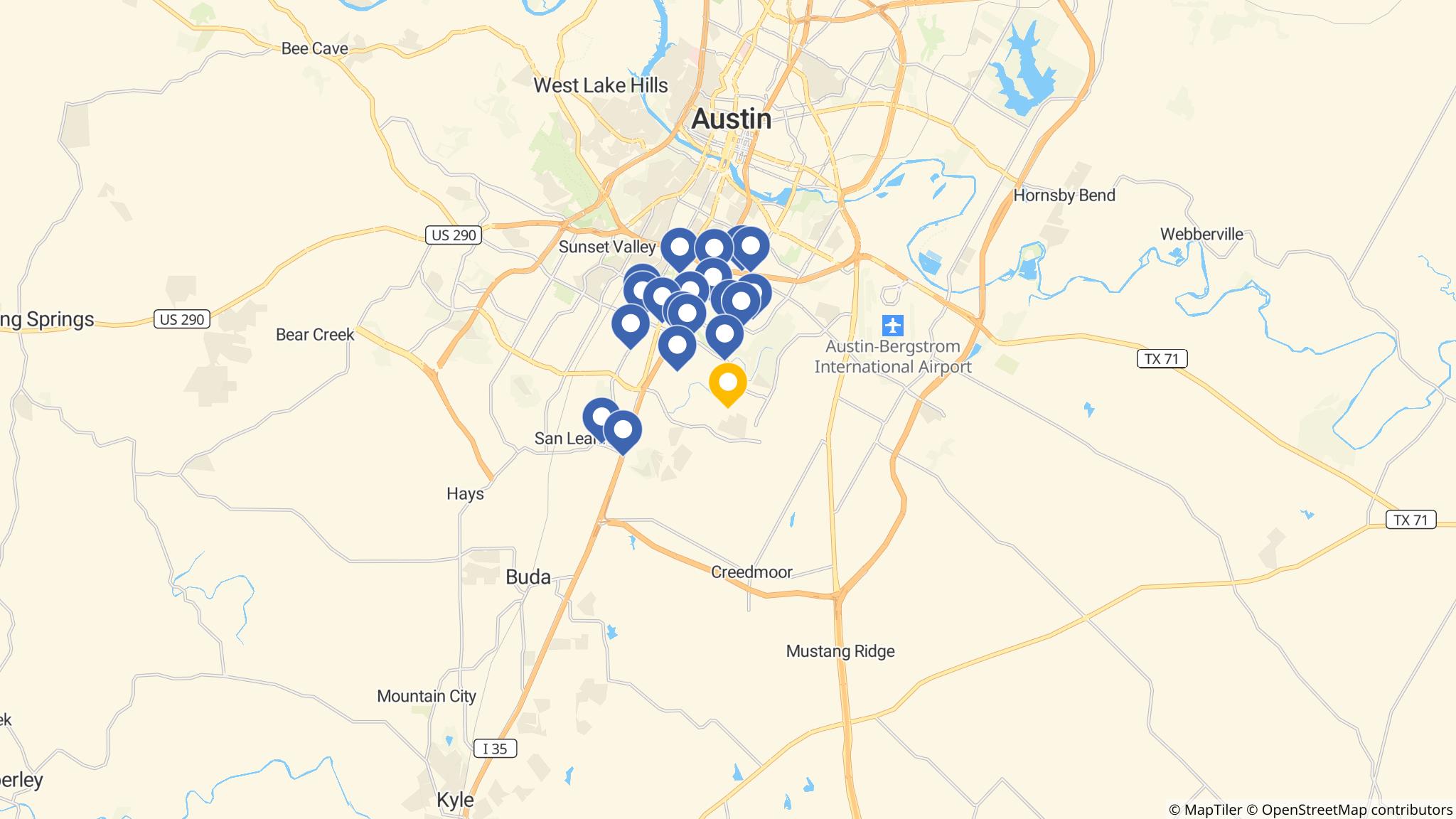 Street map of the ATM area