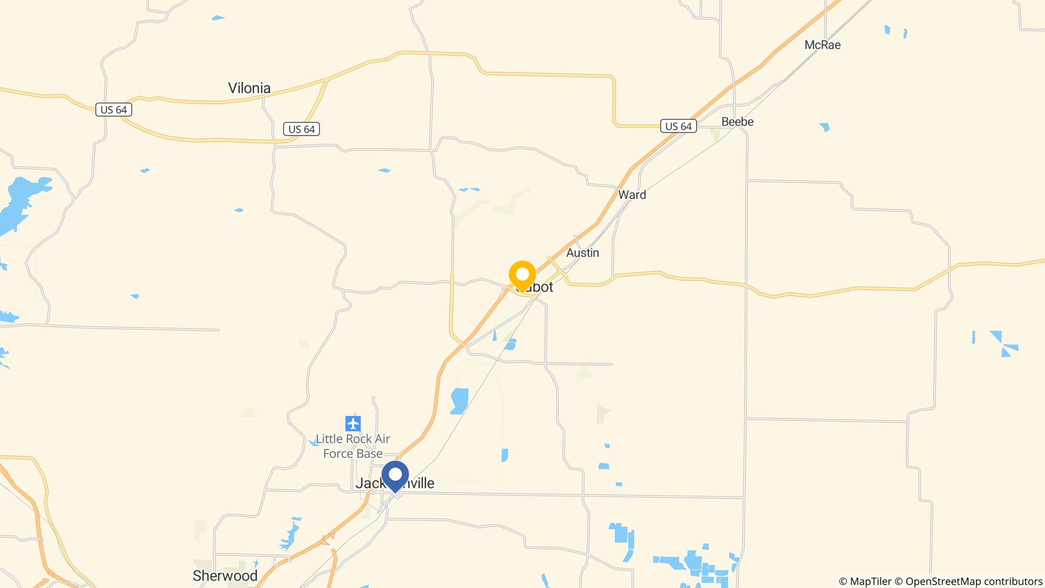 Street map of the ATM area