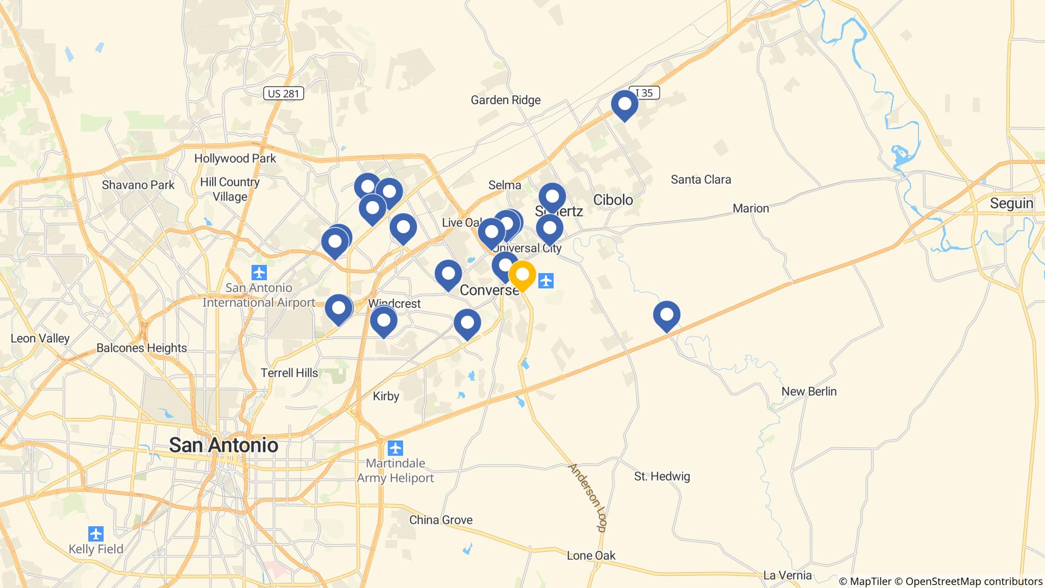 Street map of the ATM area