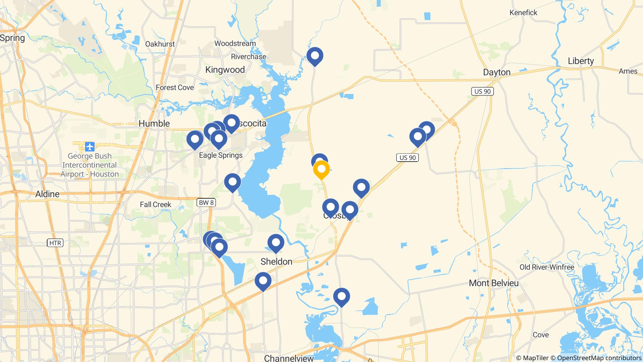 Street map of the ATM area