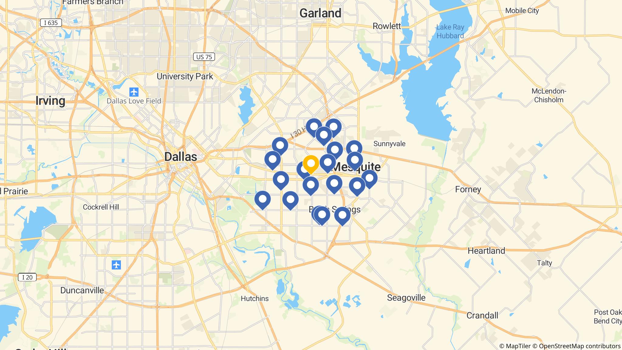 Street map of the ATM area