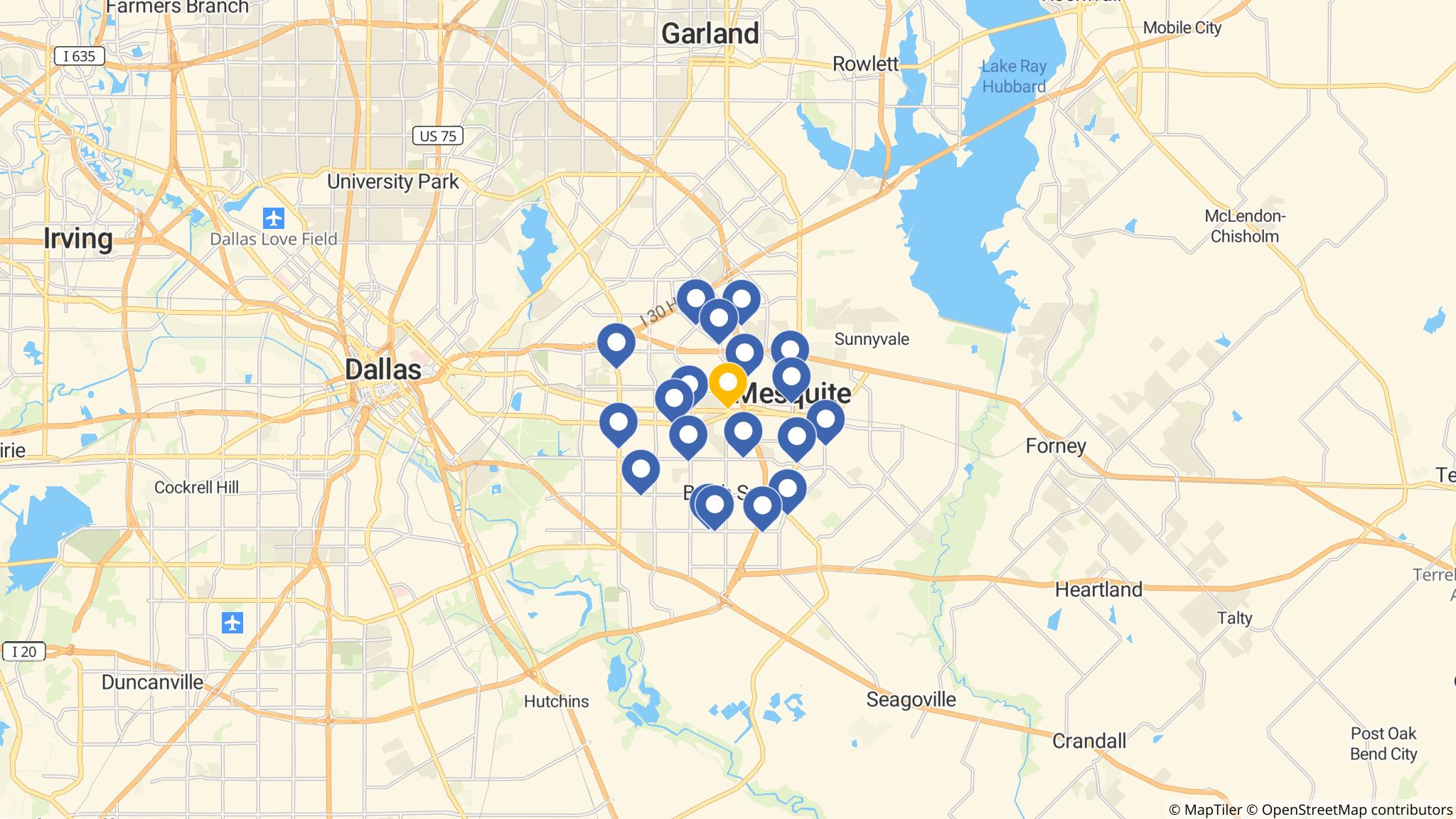 Street map of the ATM area