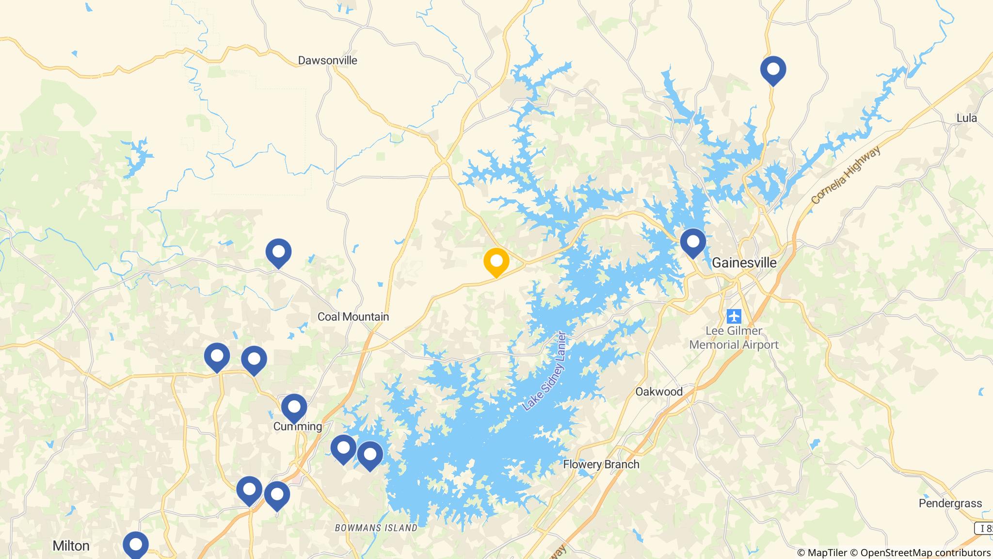 Street map of the ATM area