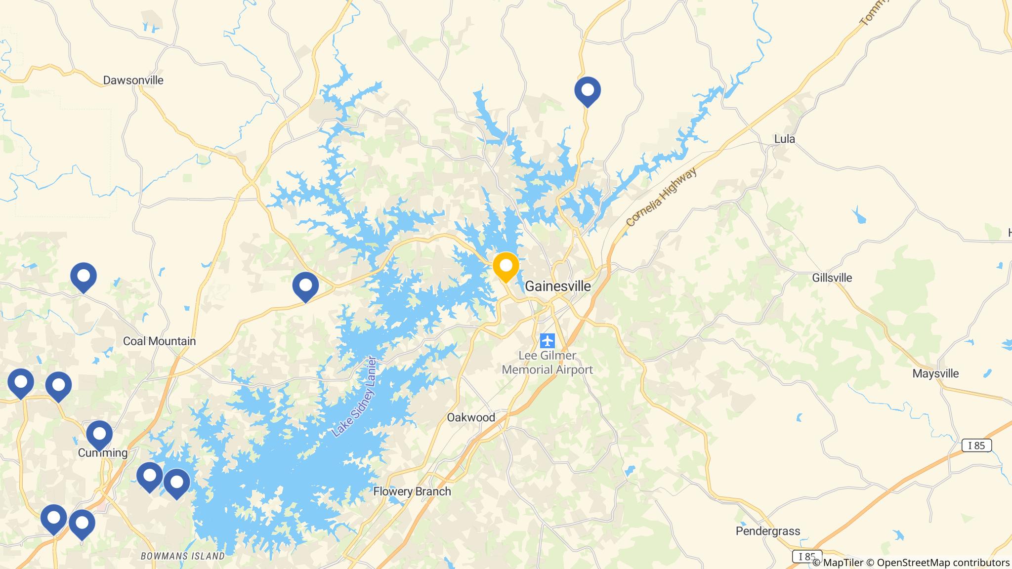 Street map of the ATM area