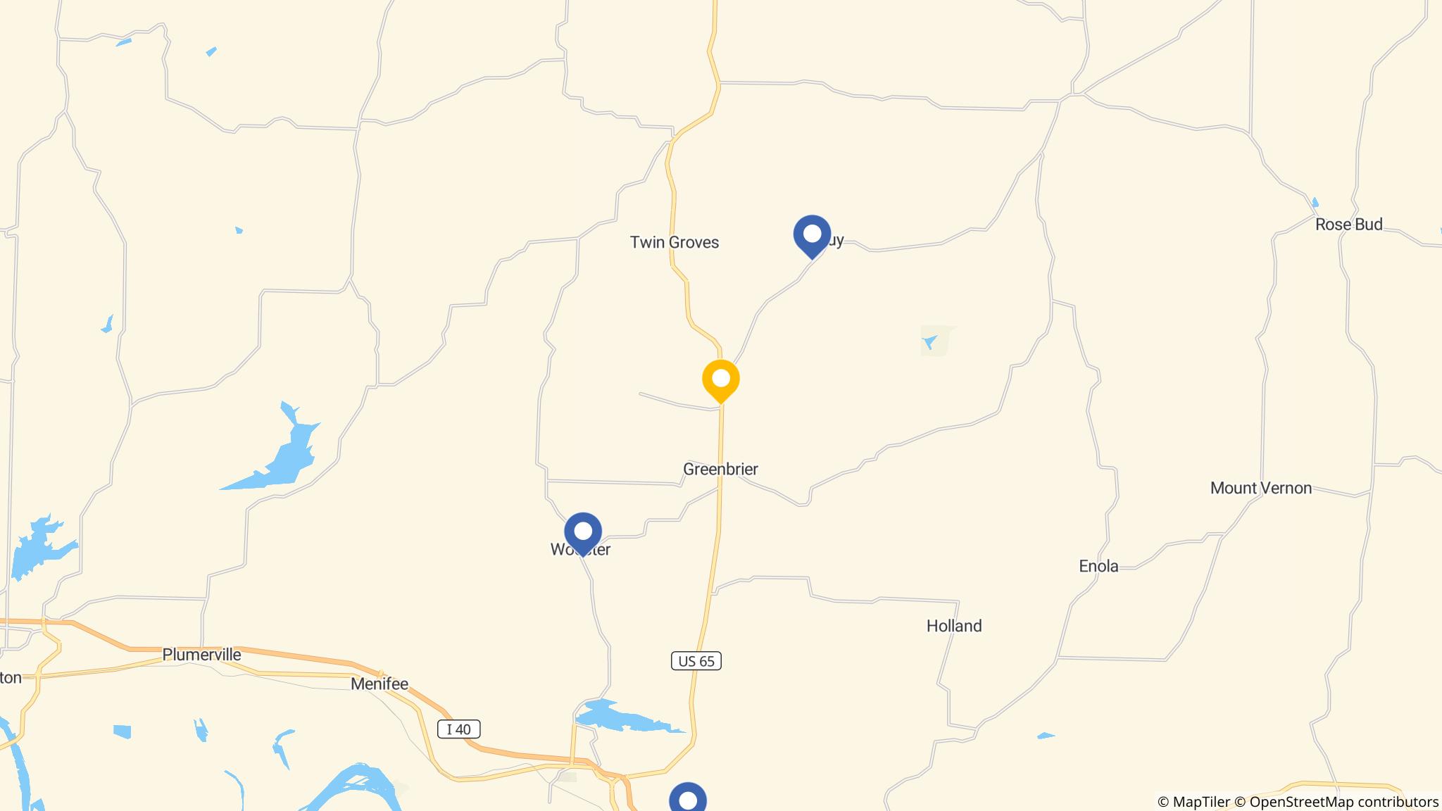 Street map of the ATM area
