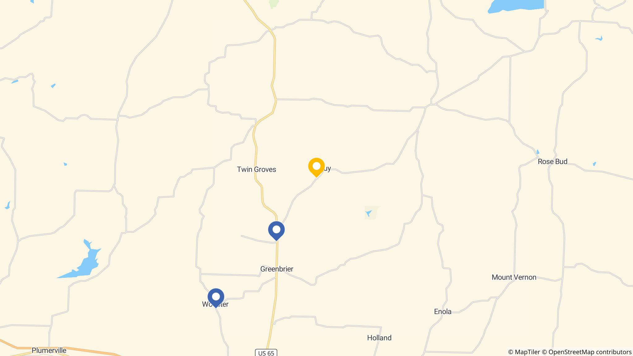 Street map of the ATM area