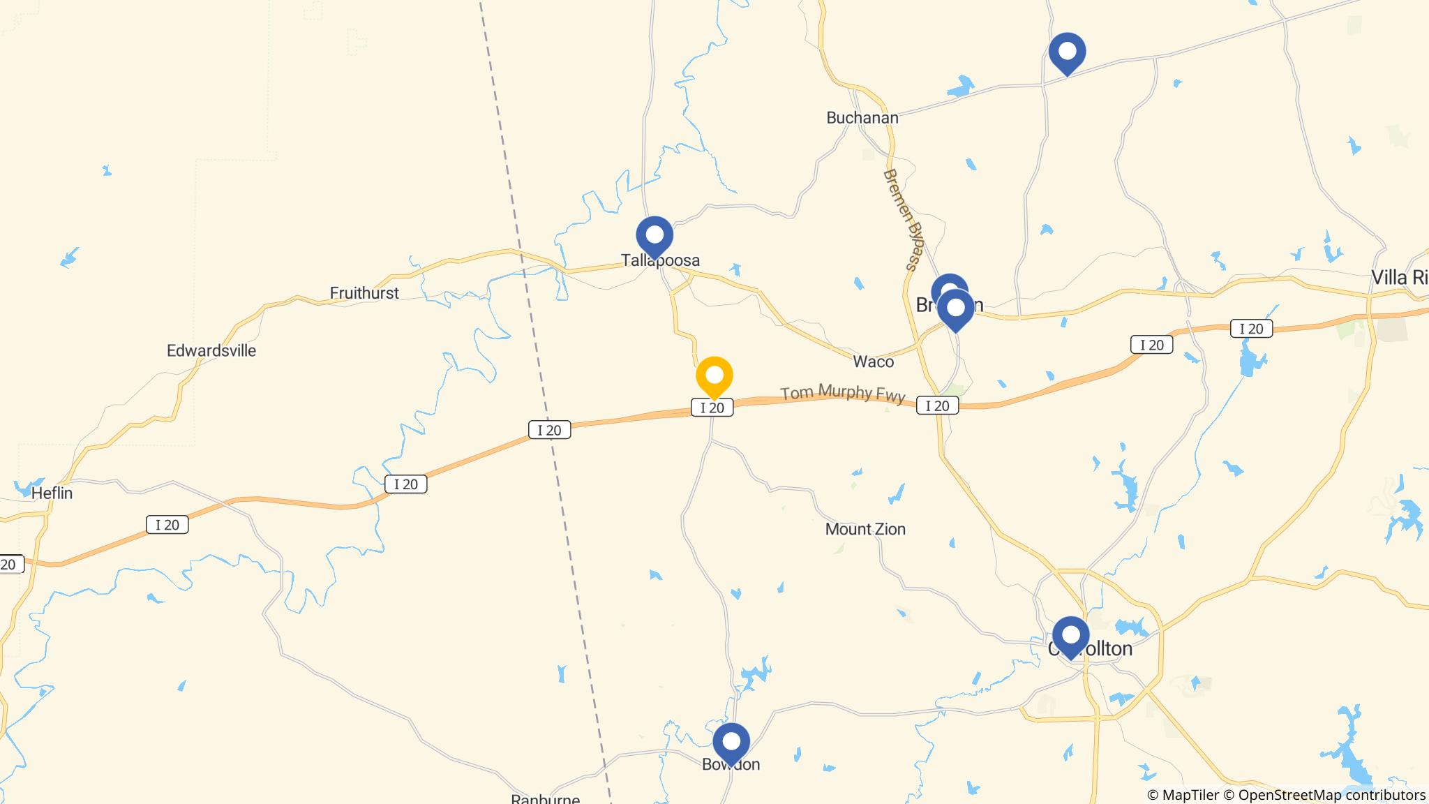 Street map of the ATM area