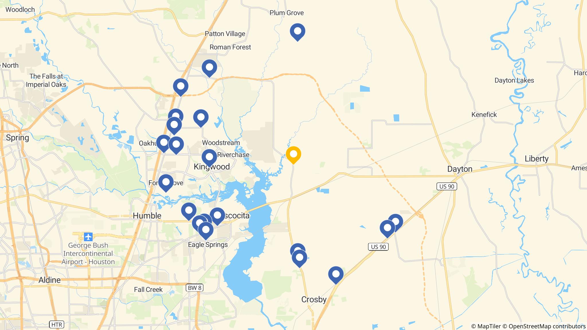 Street map of the ATM area