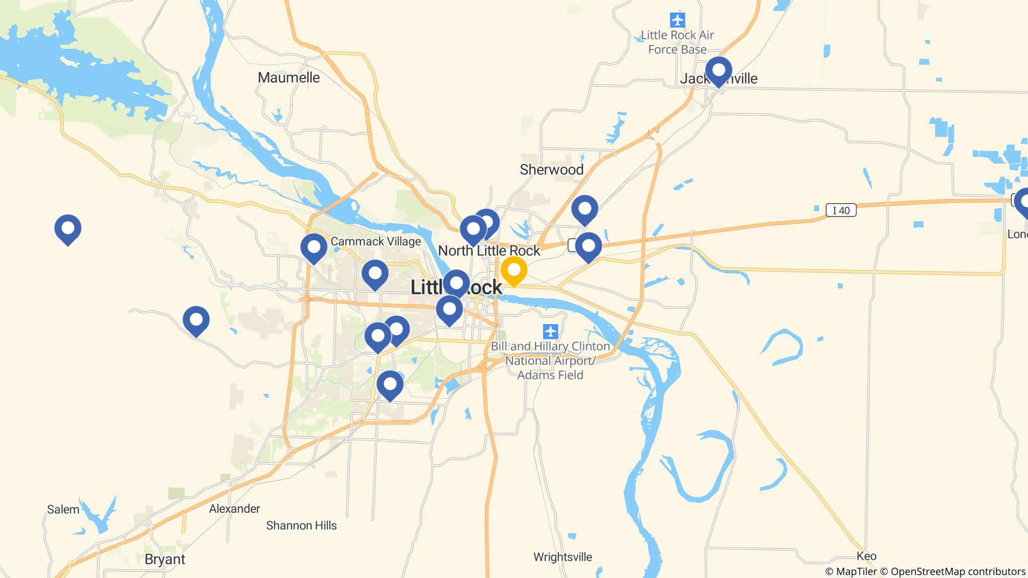 Street map of the ATM area