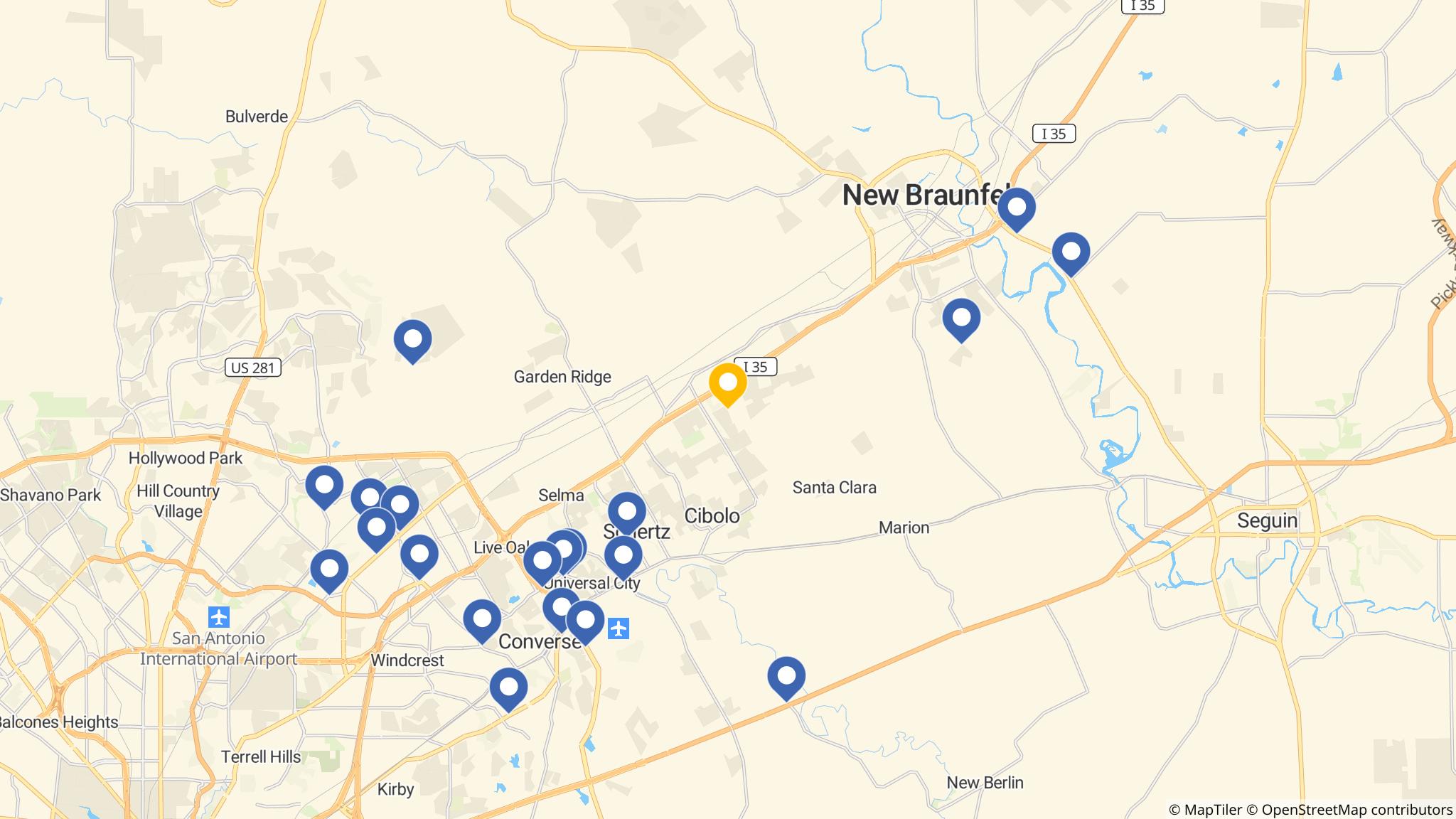 Street map of the ATM area