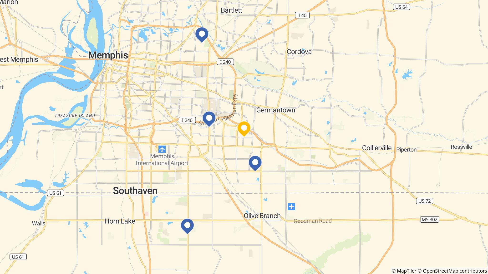 Street map of the ATM area