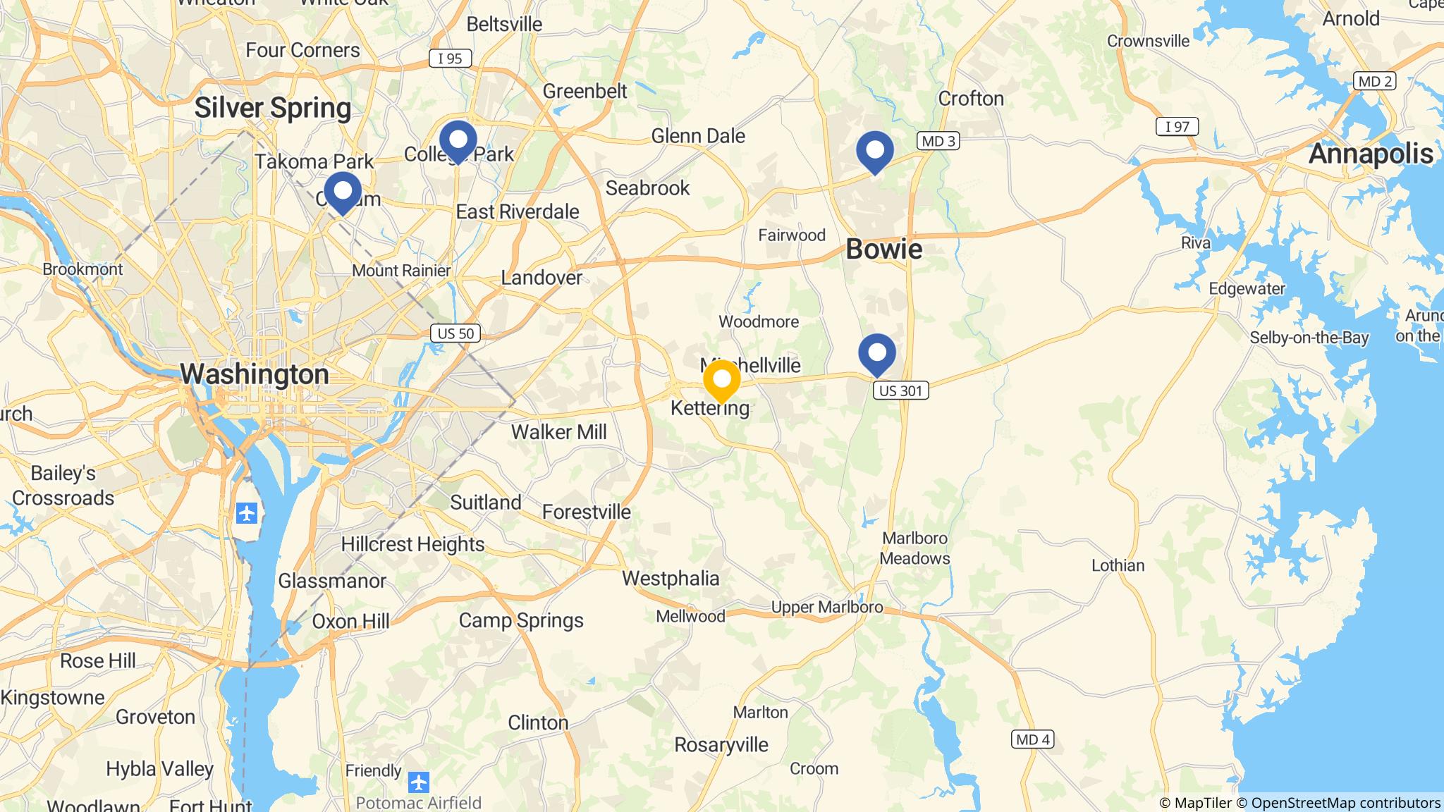 Street map of the ATM area