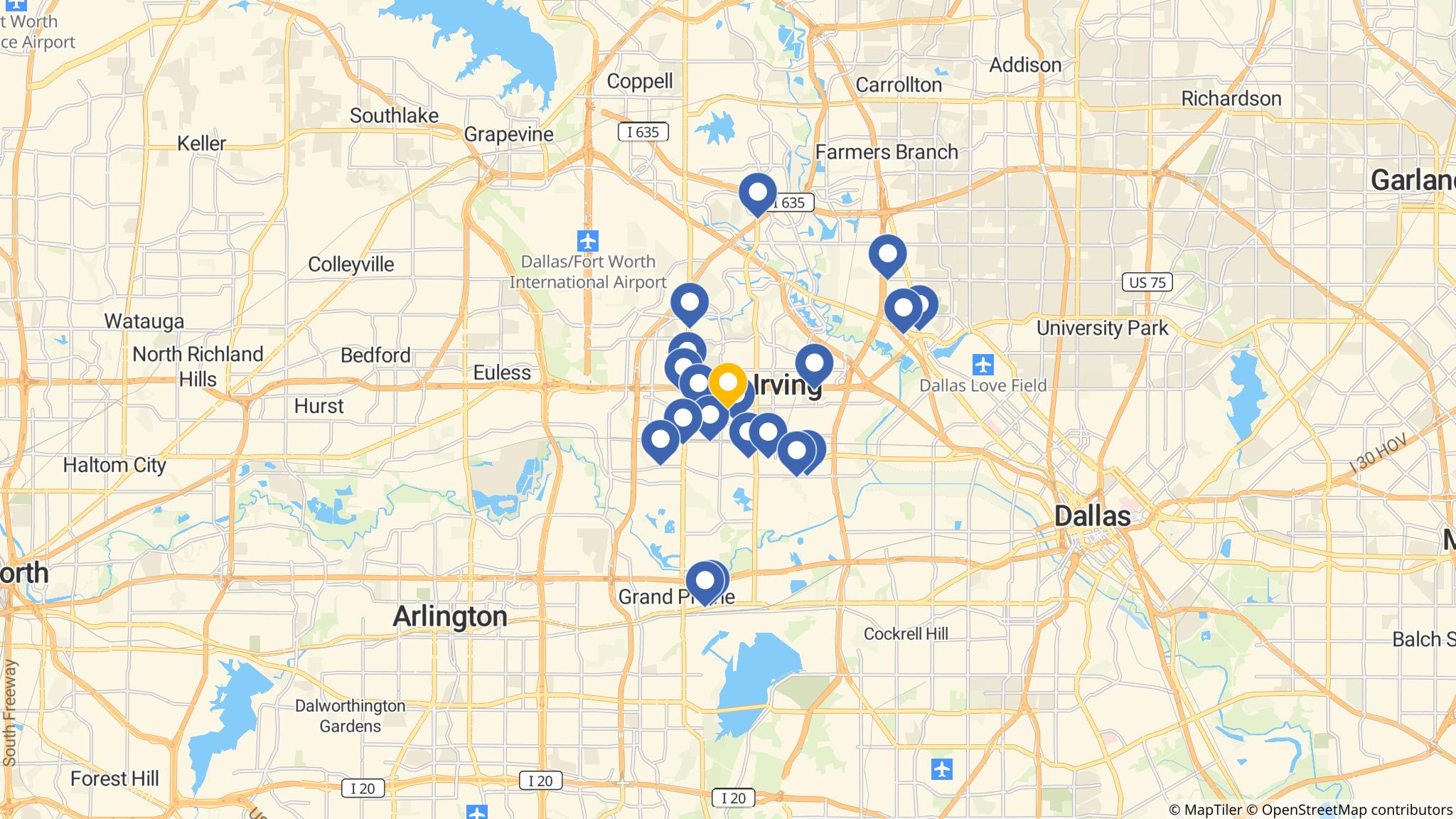 Street map of the ATM area