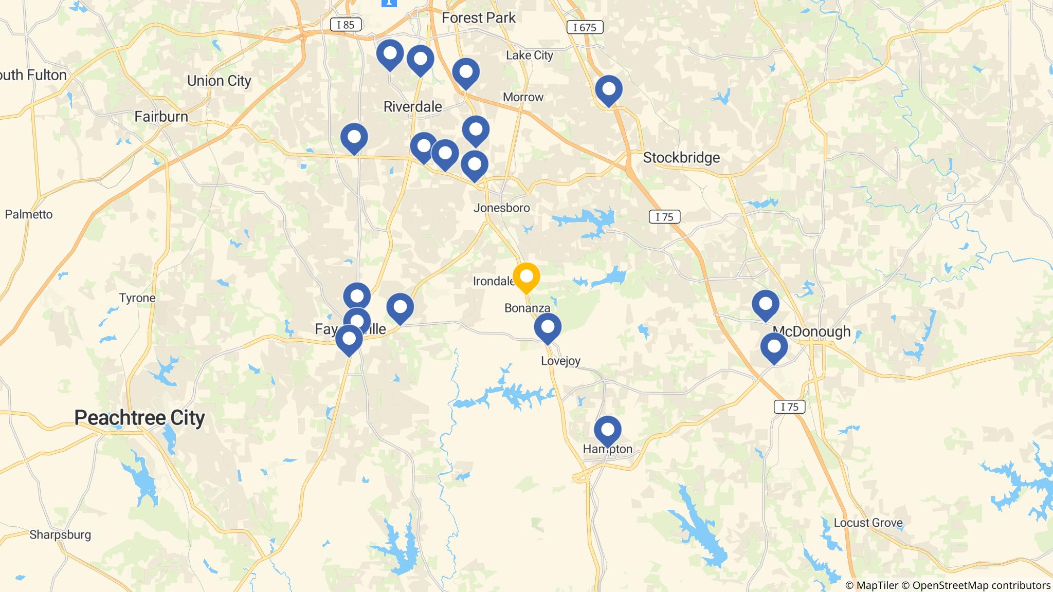 Street map of the ATM area
