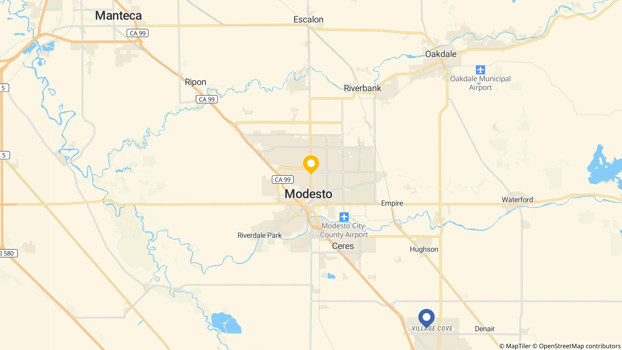 Street map of the ATM area