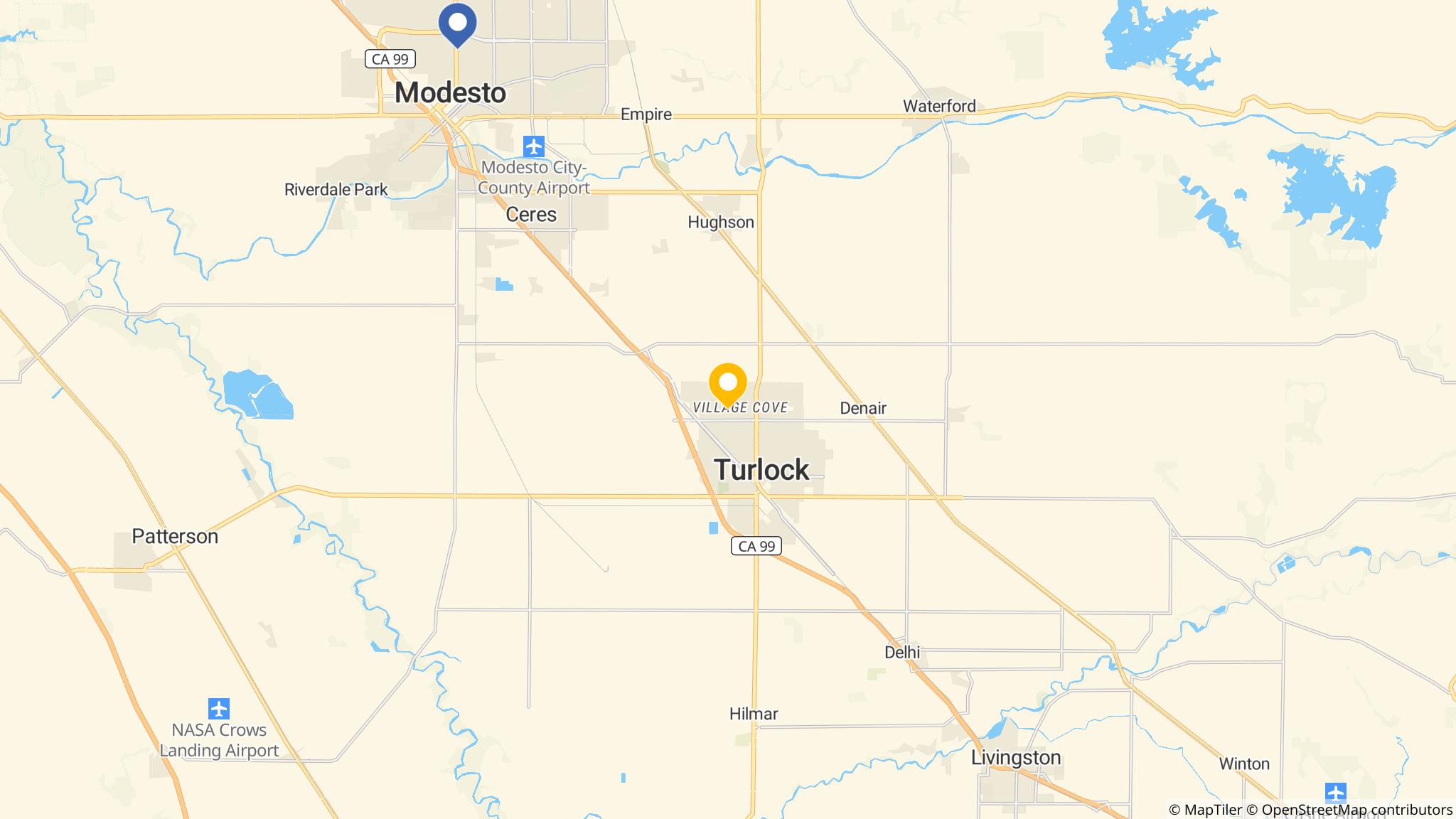 Street map of the ATM area