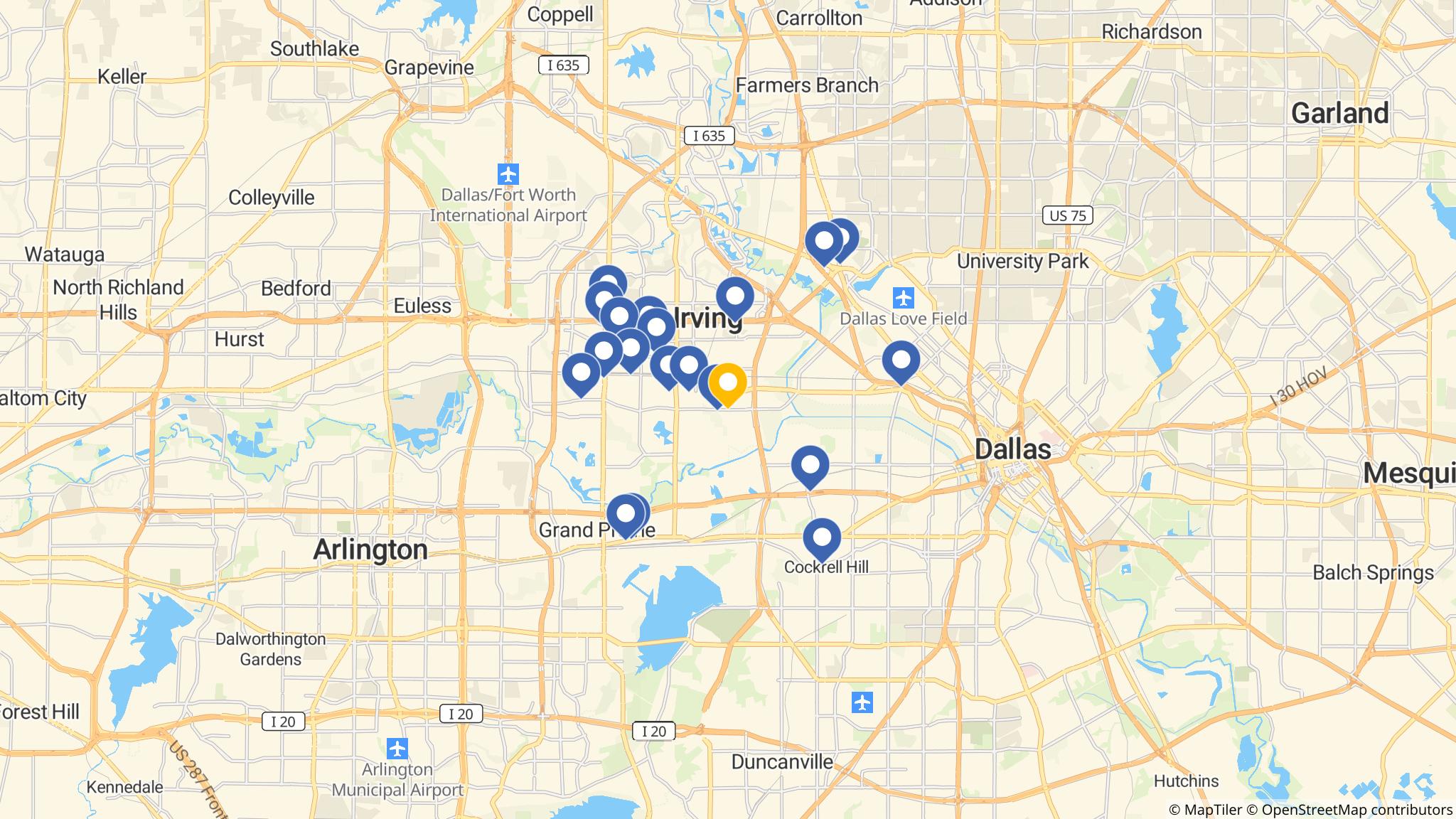 Street map of the ATM area