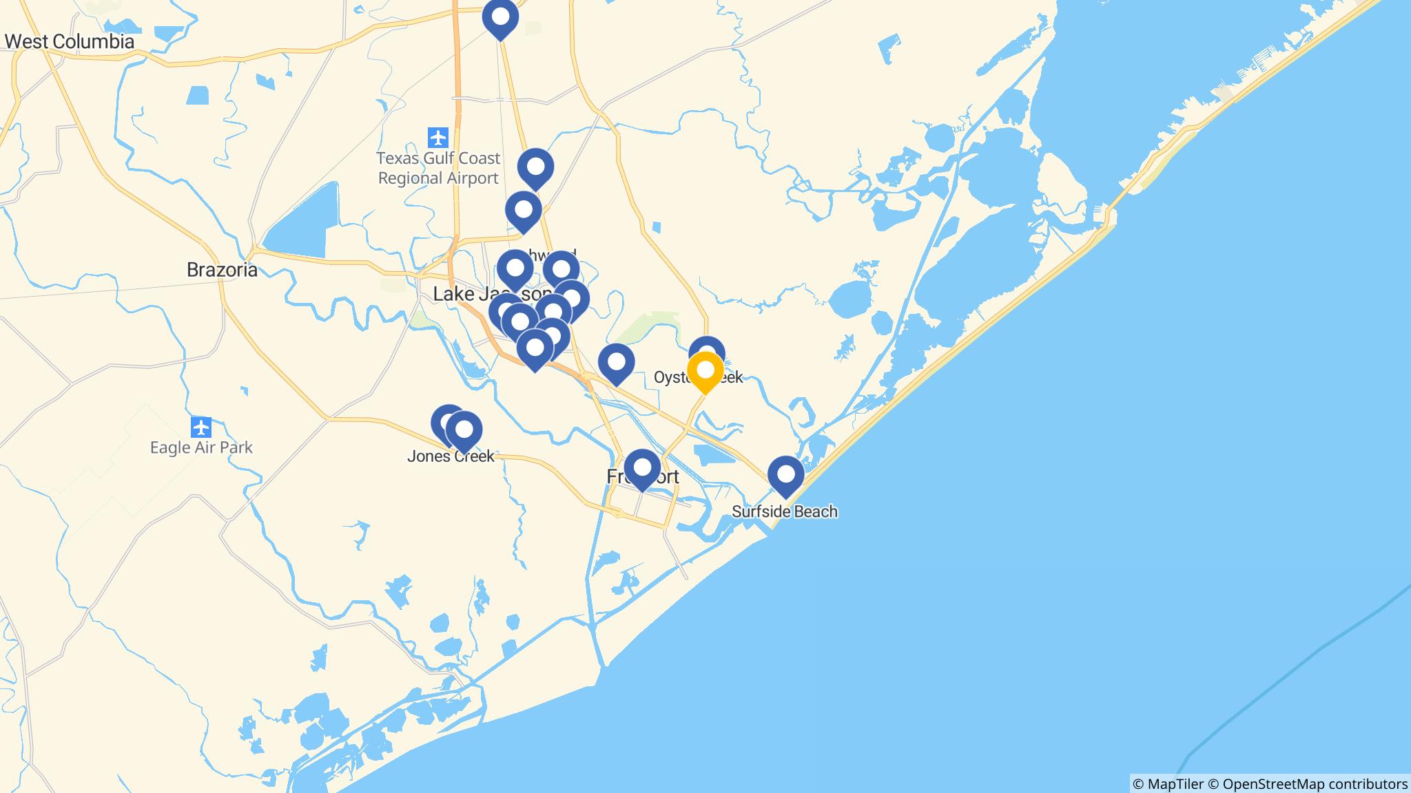 Street map of the ATM area
