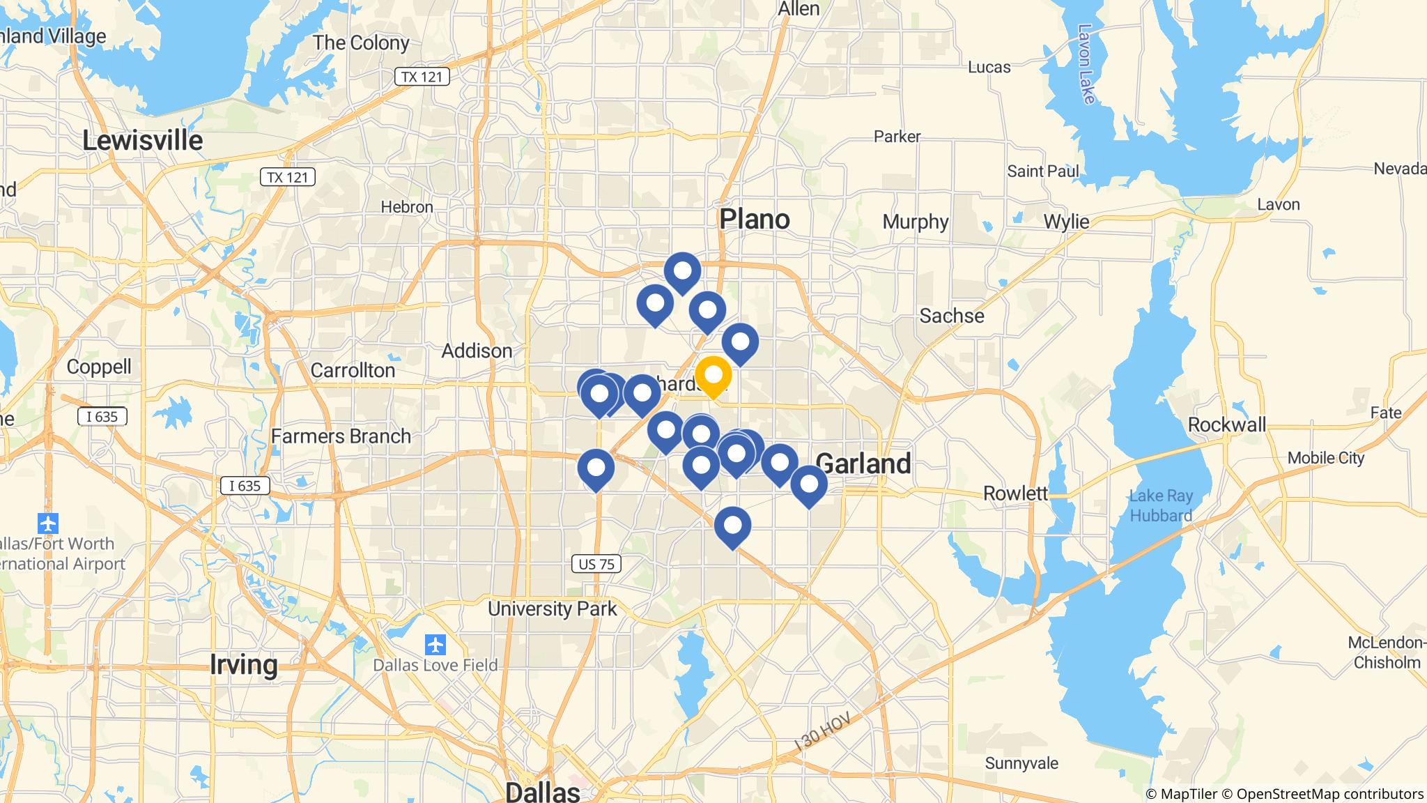 Street map of the ATM area