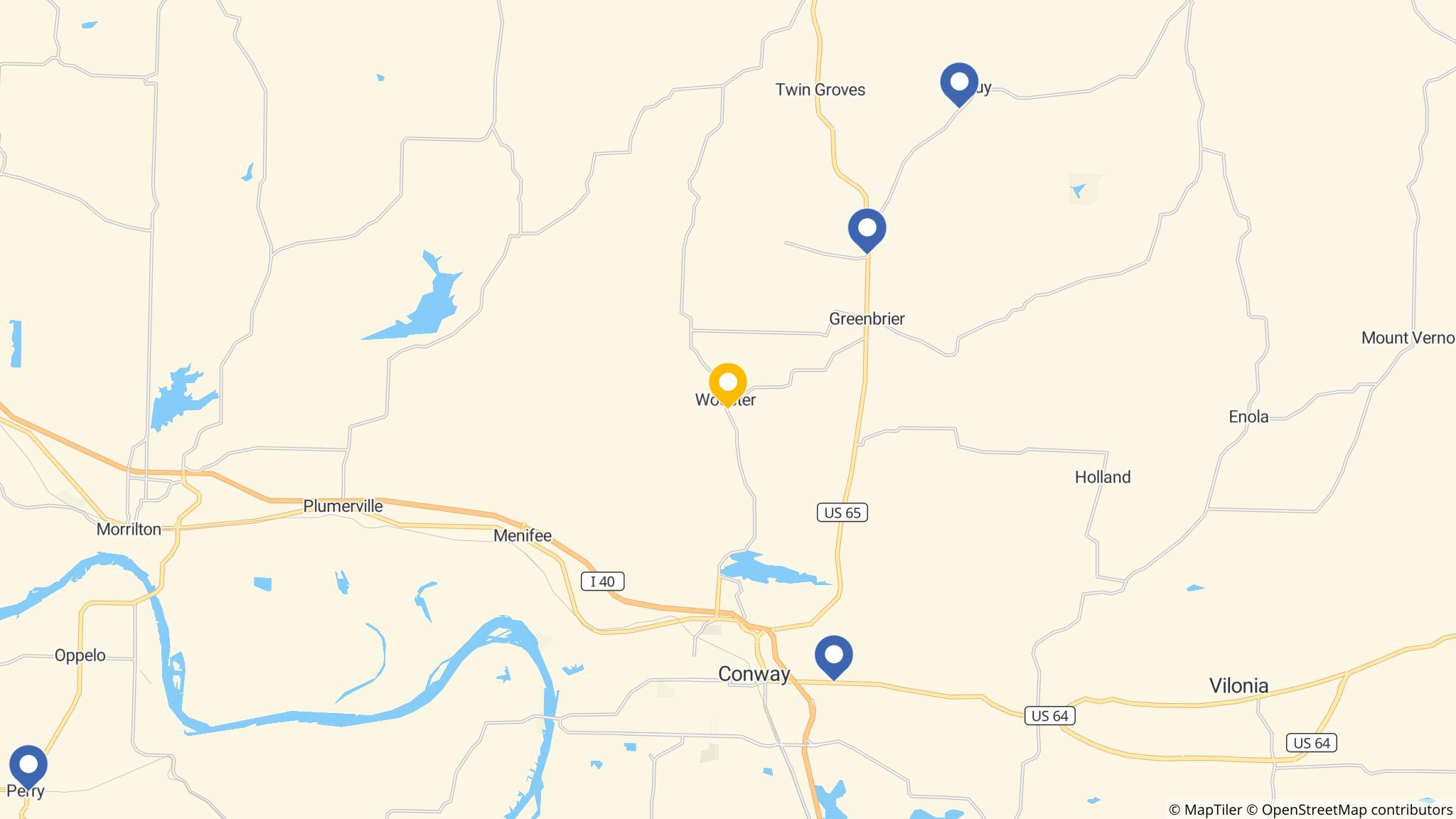Street map of the ATM area