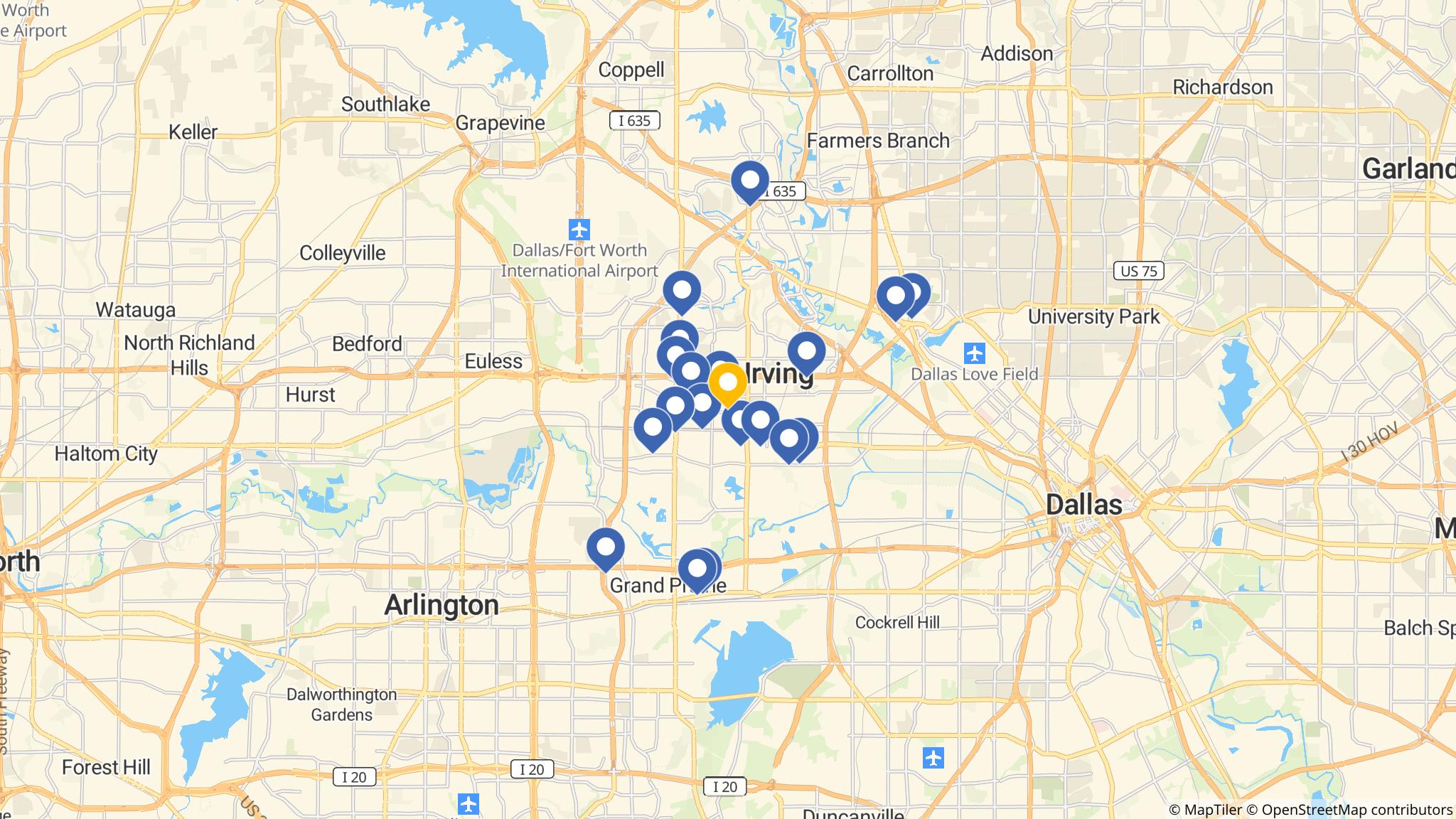 Street map of the ATM area