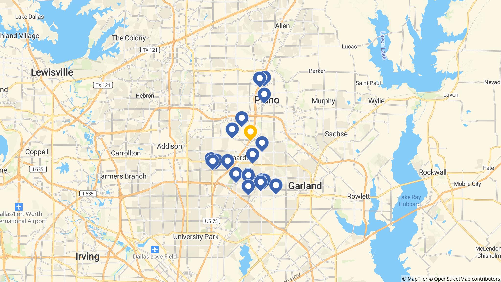 Street map of the ATM area
