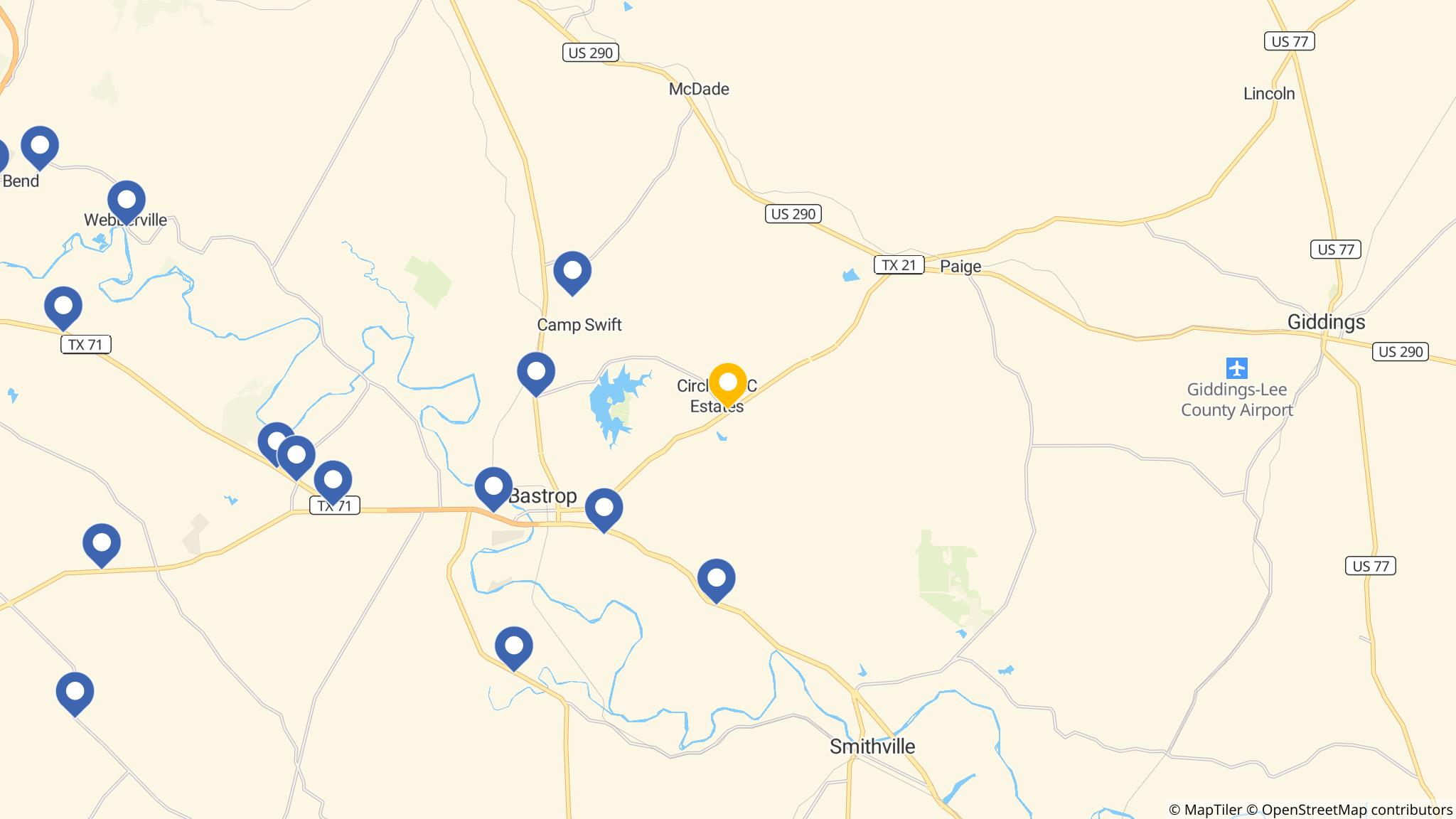 Street map of the ATM area