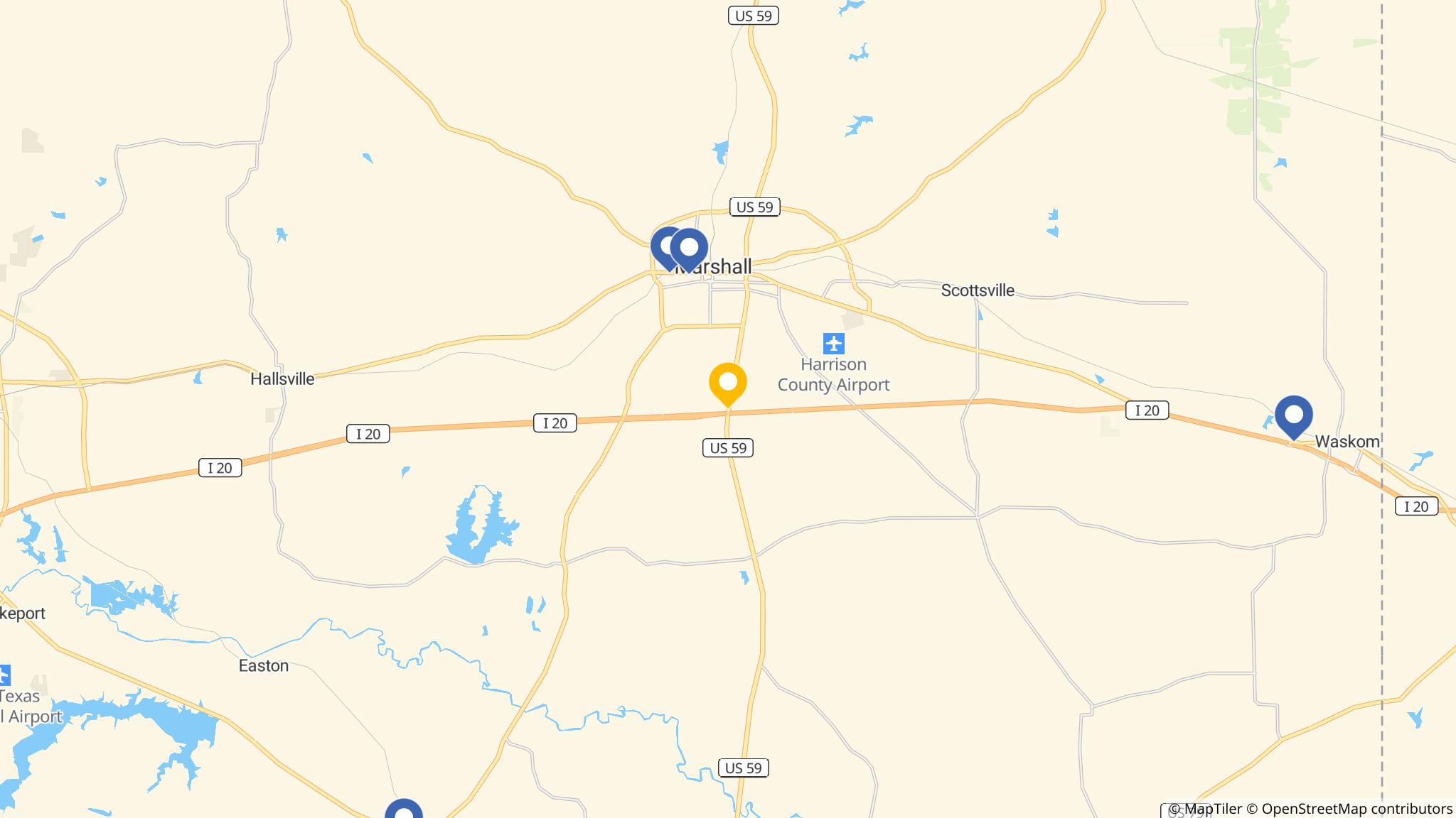 Street map of the ATM area