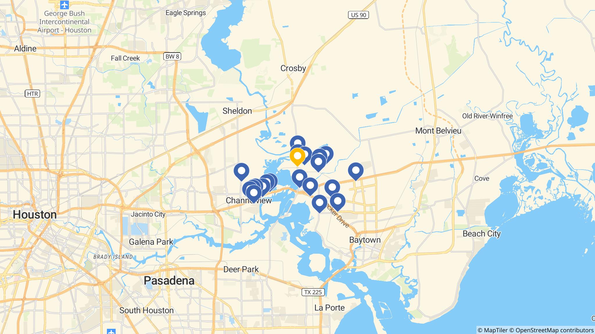 Street map of the ATM area