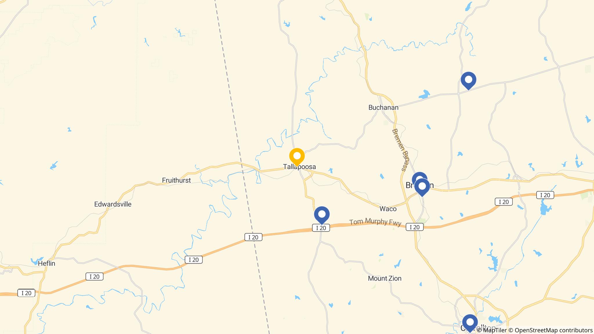 Street map of the ATM area