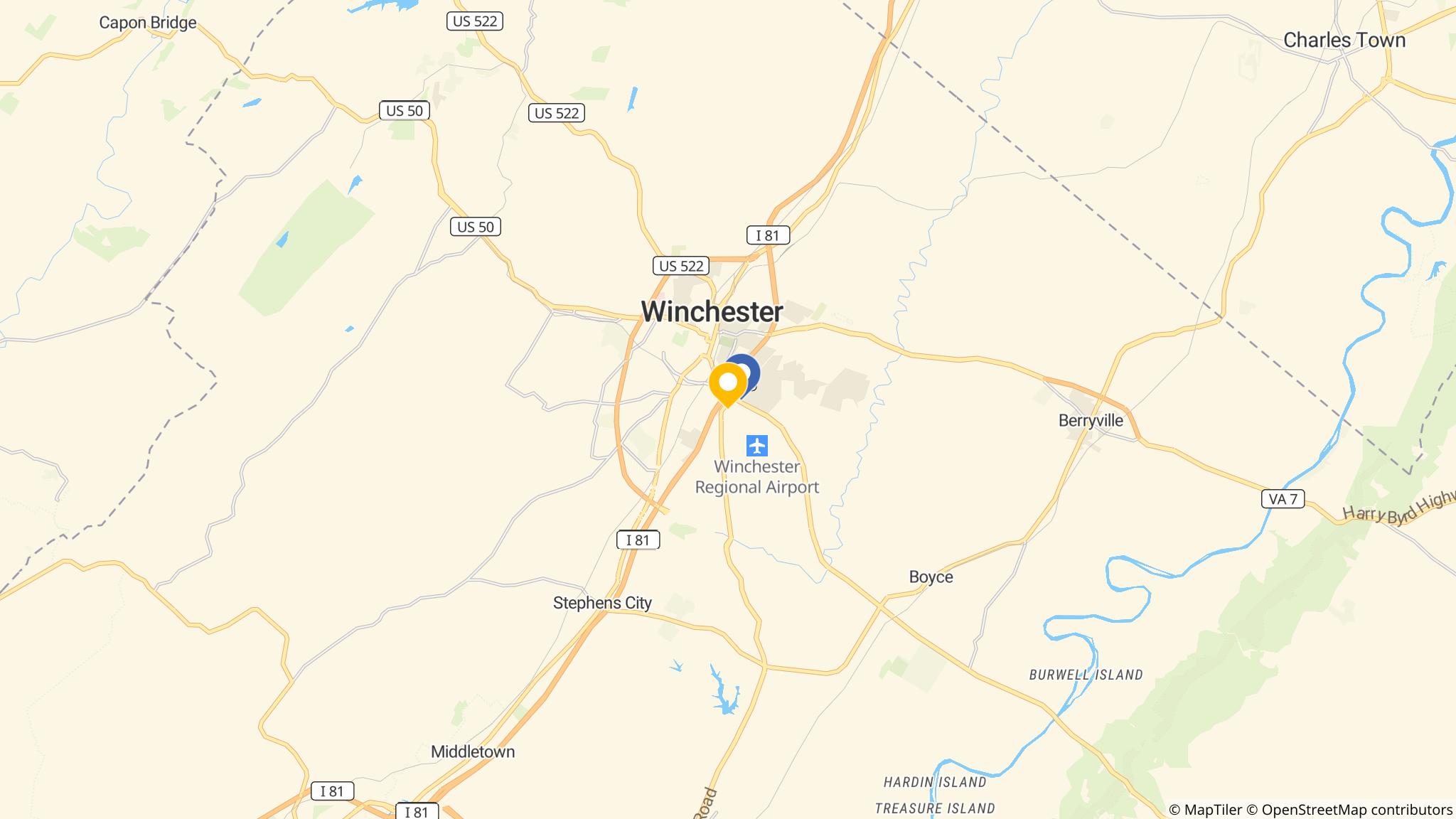 Street map of the ATM area