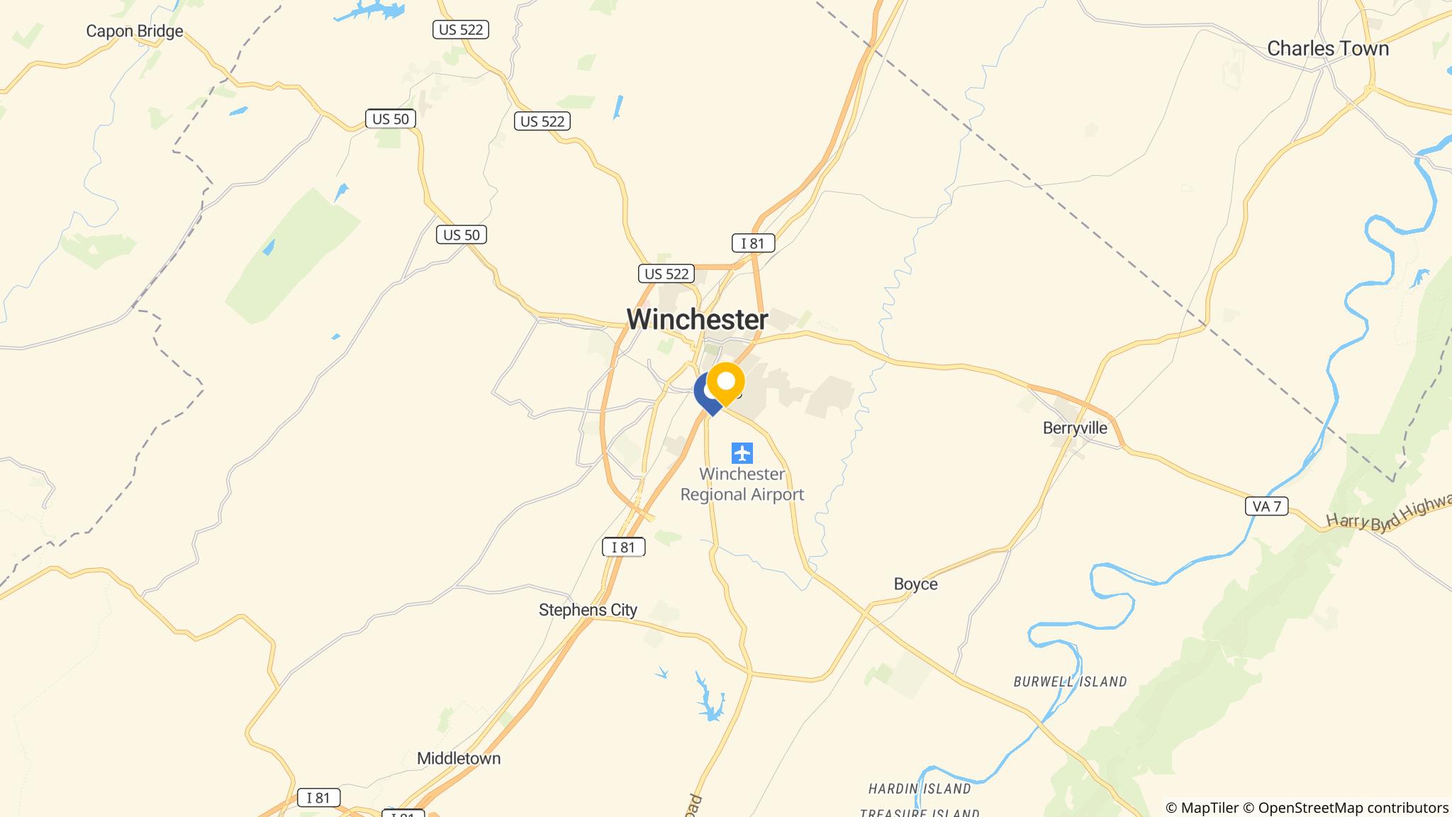 Street map of the ATM area