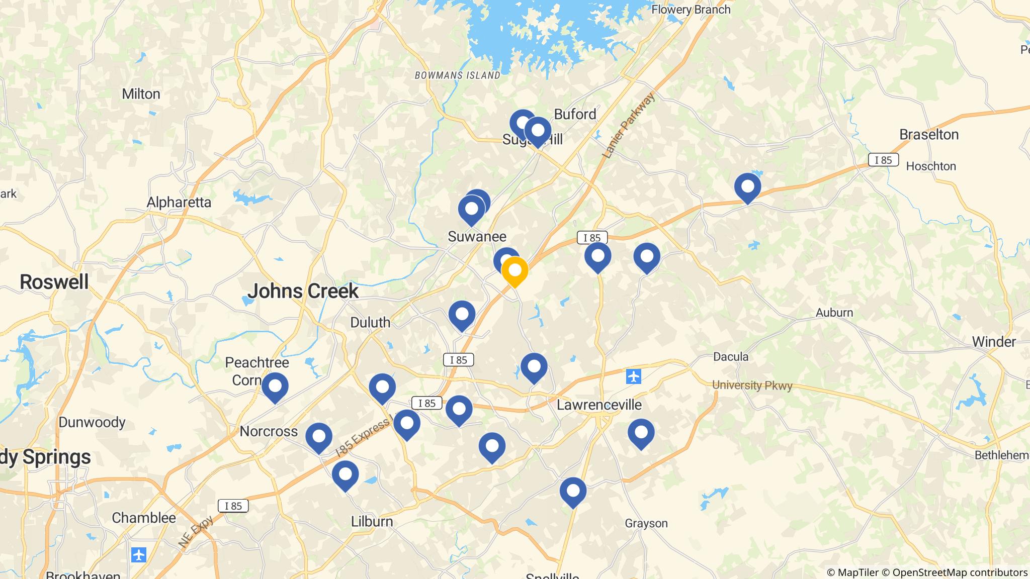 Street map of the ATM area